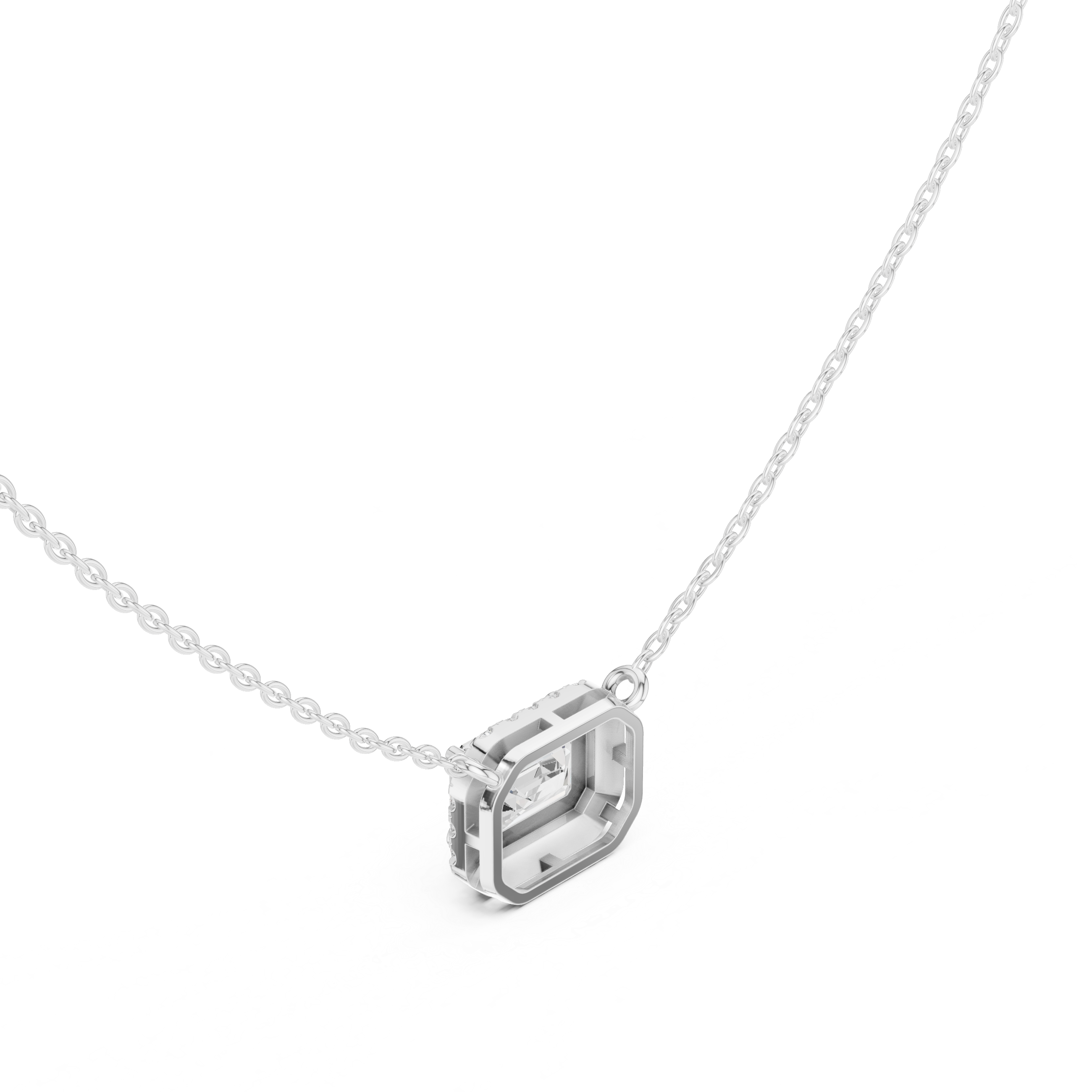 Luxury Emerald Halo Pendant
