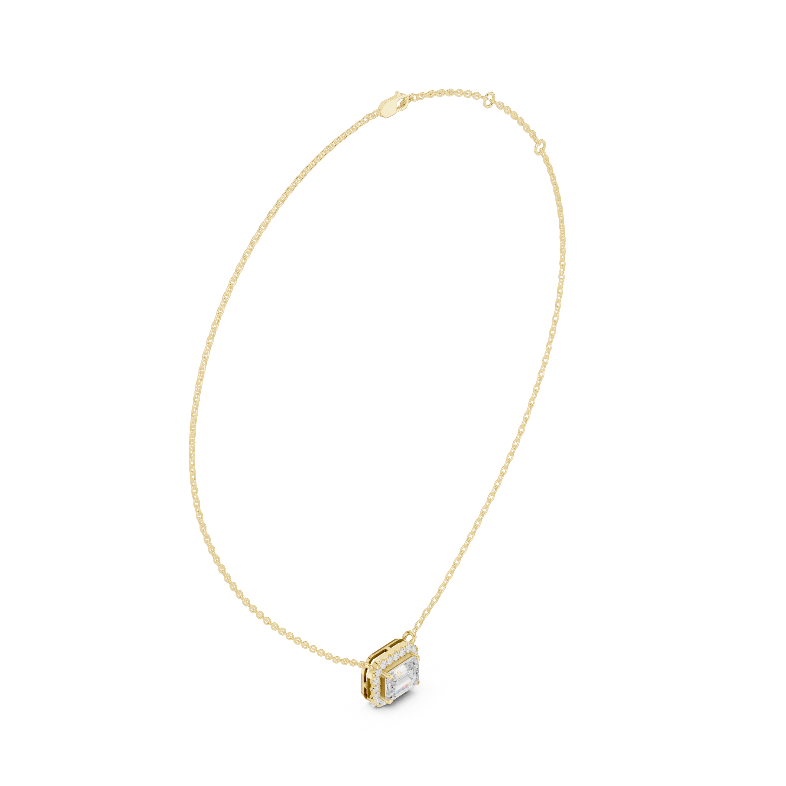 Luxury Emerald Halo Pendant