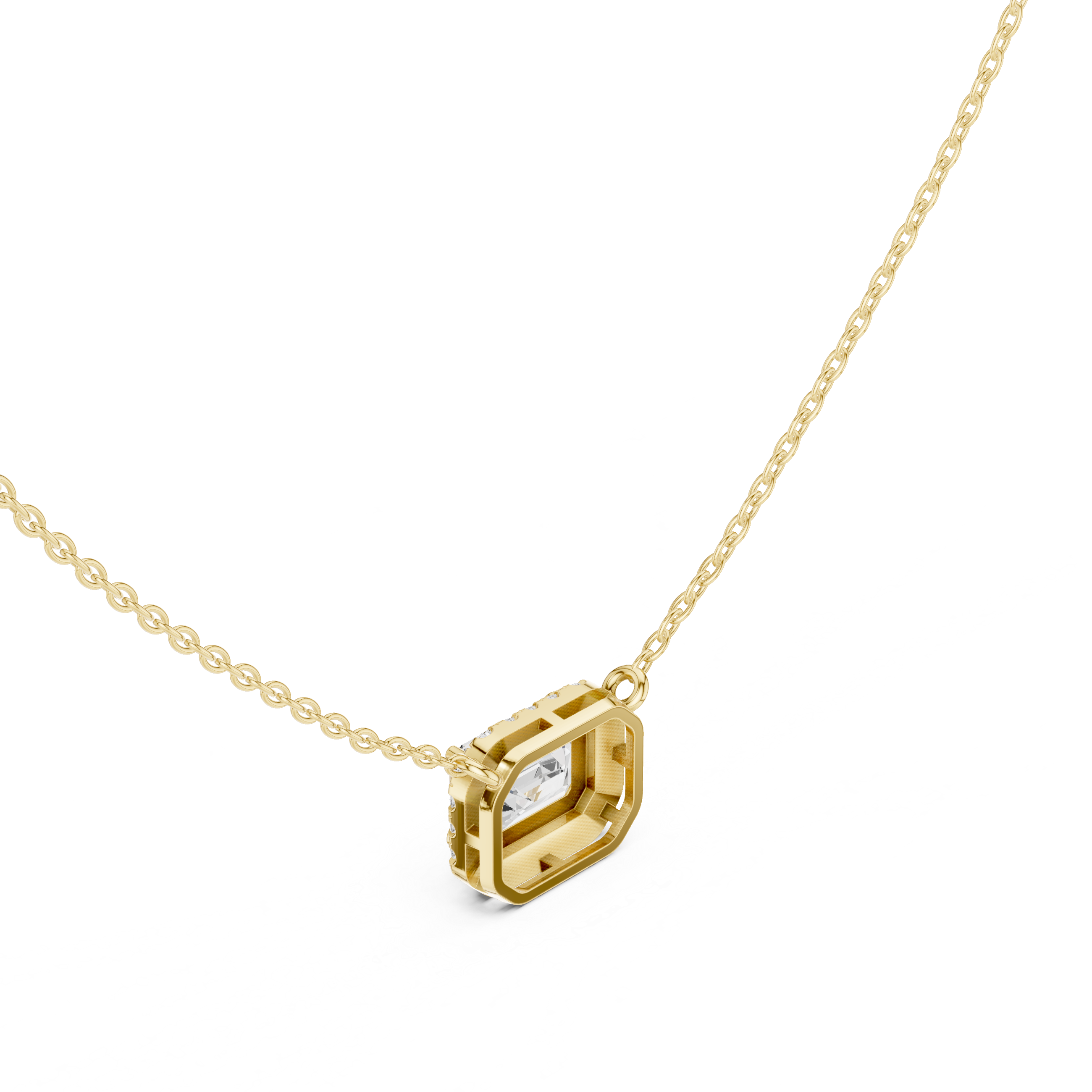 Luxury Emerald Halo Pendant