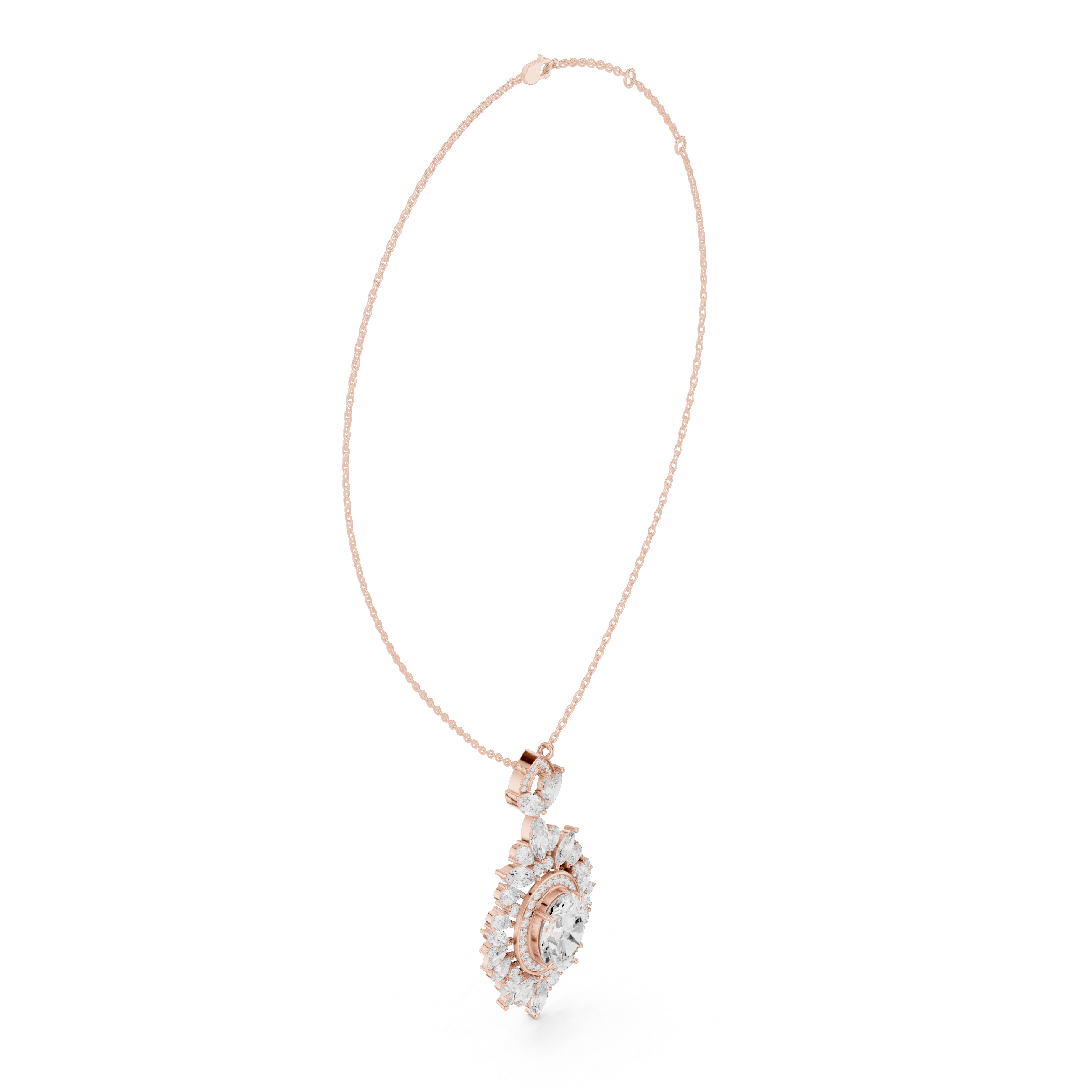 Luxury Halo Cluster Pendant