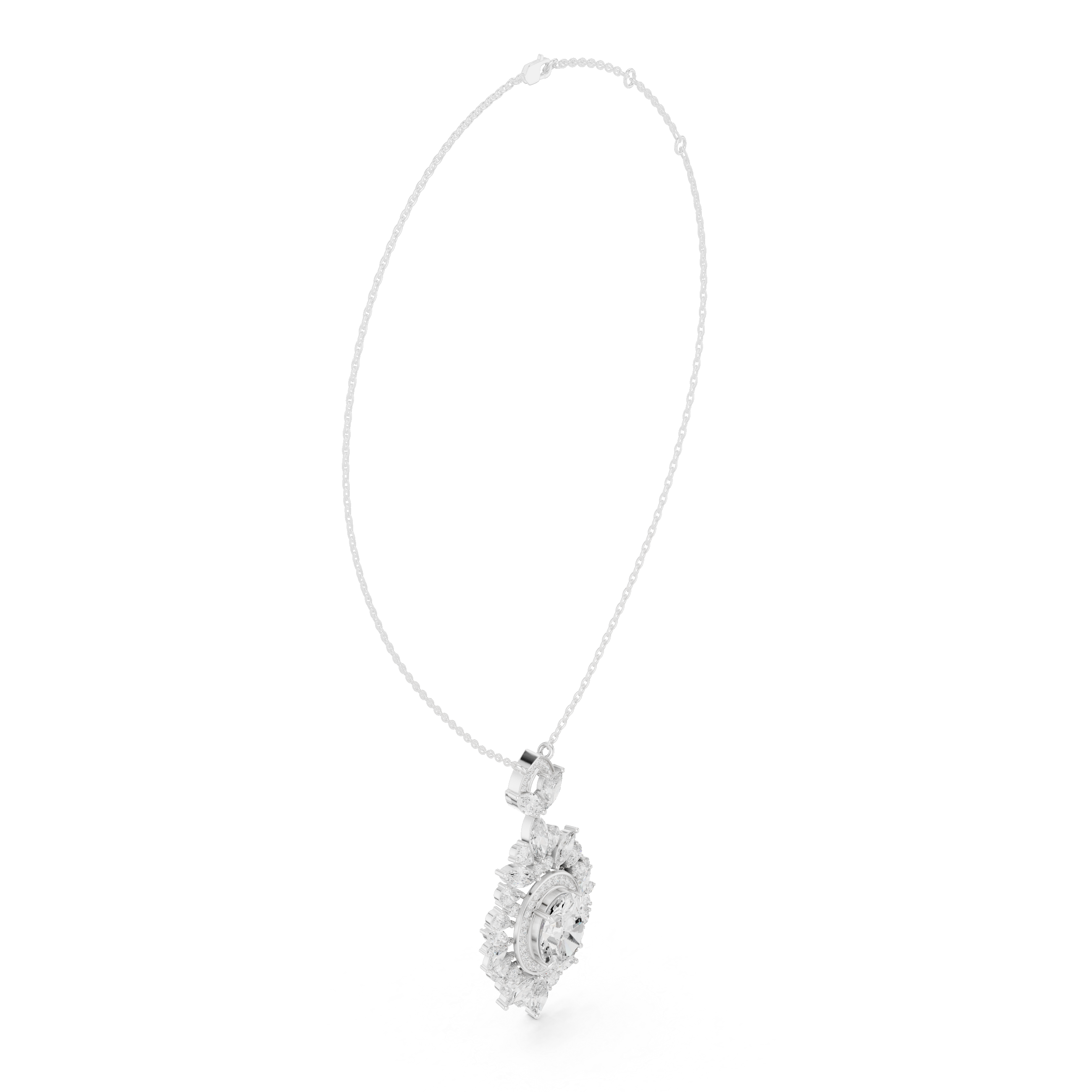 Luxury Halo Cluster Pendant