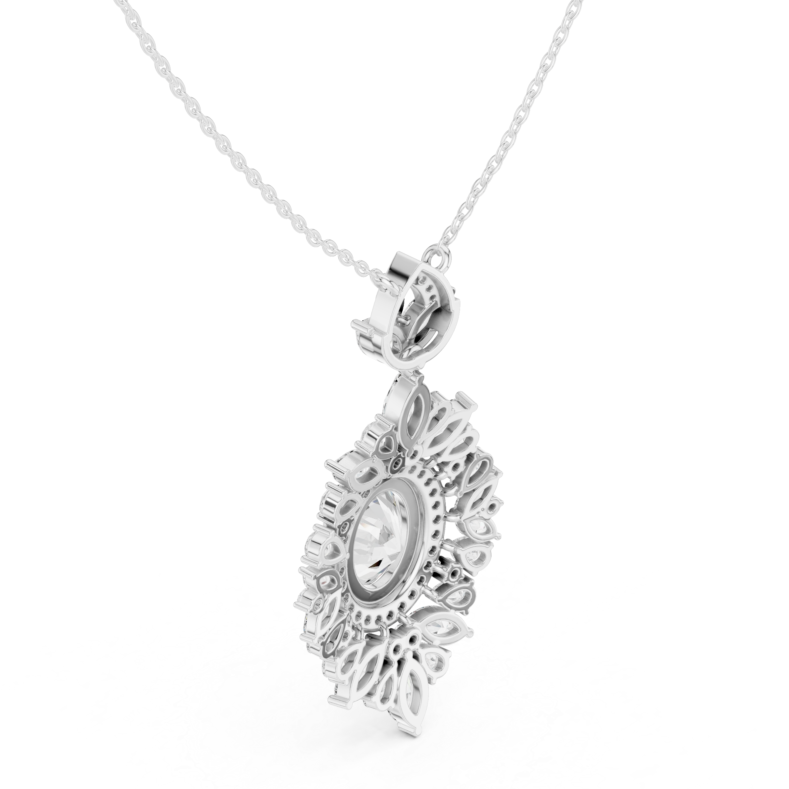 Luxury Halo Cluster Pendant