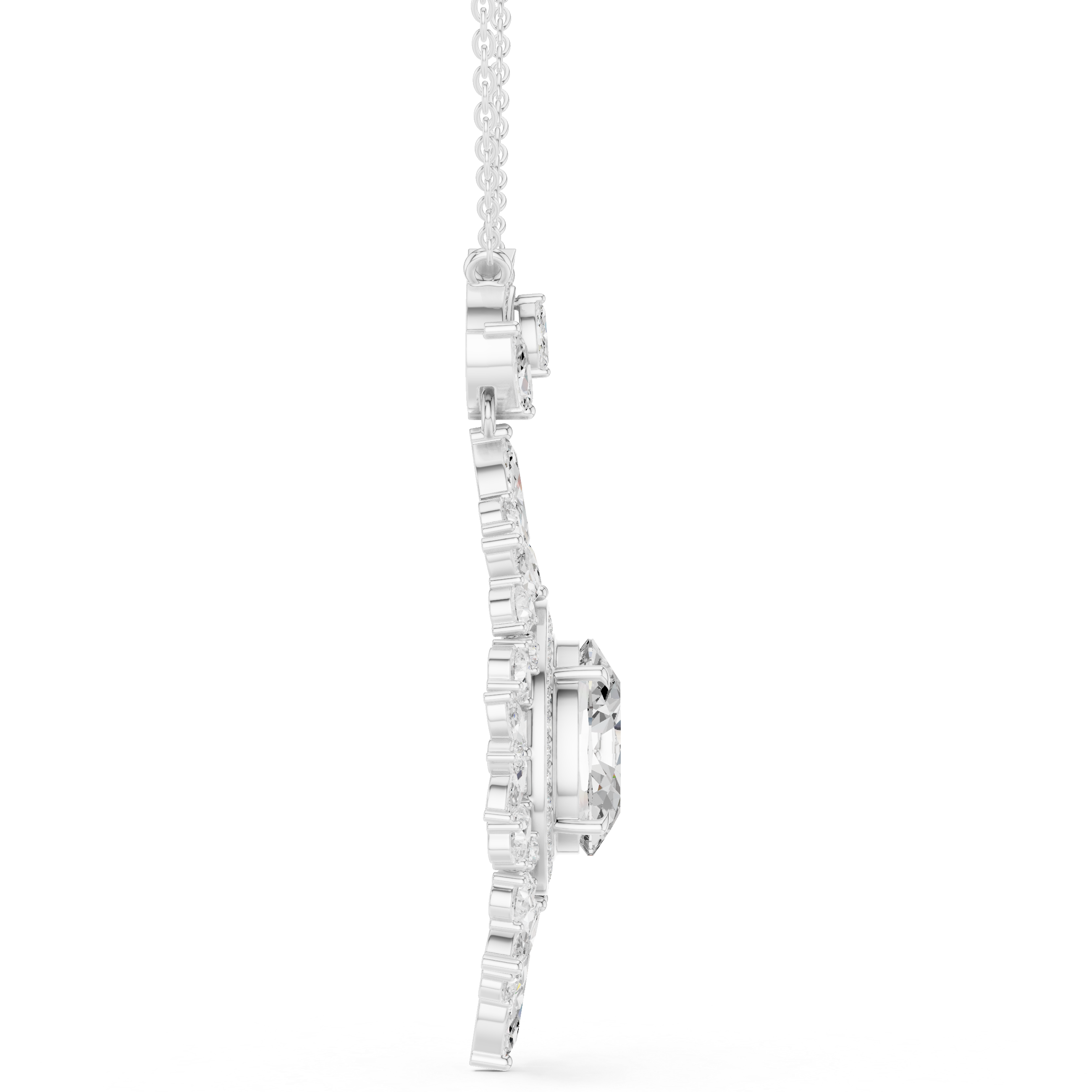 Luxury Halo Cluster Pendant