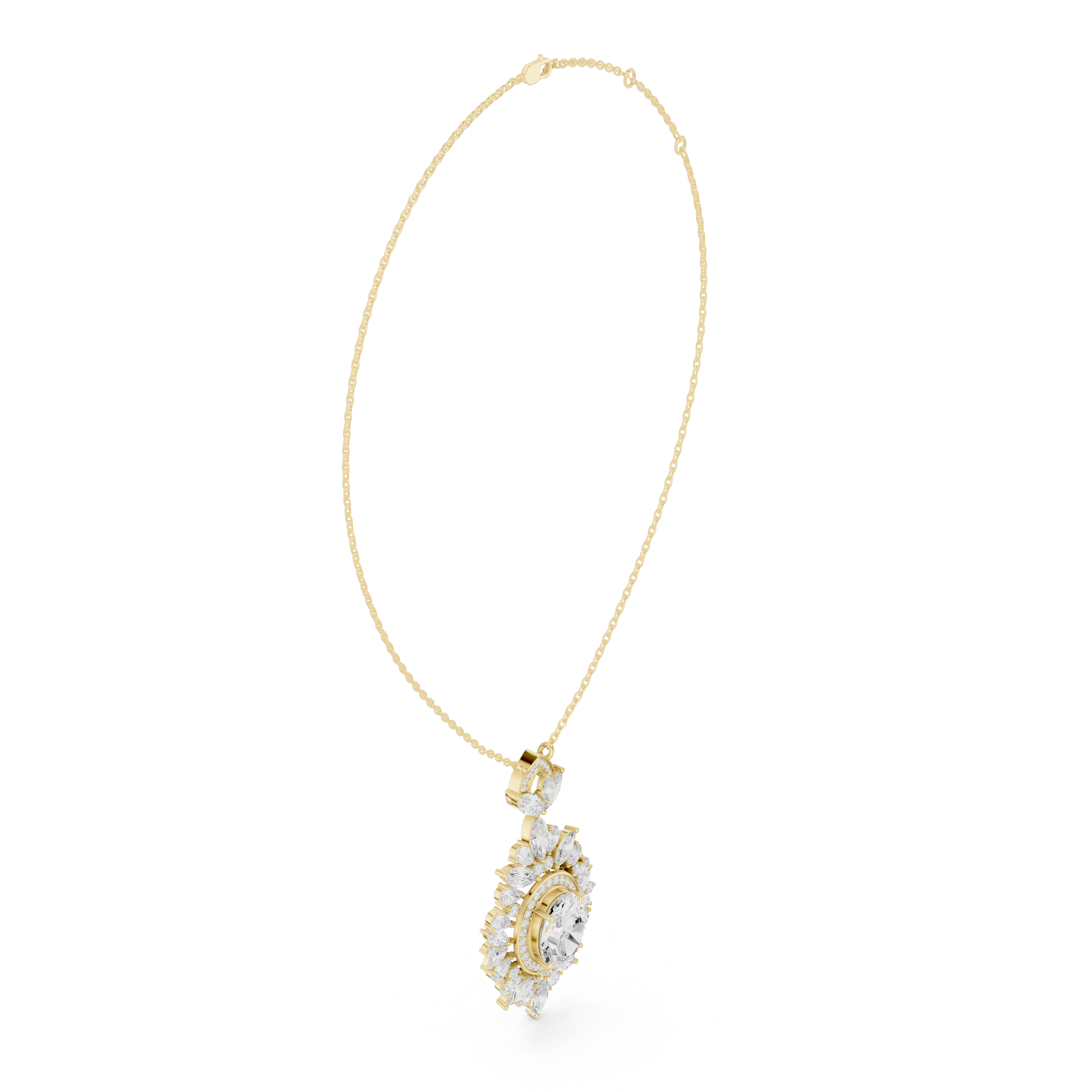 Luxury Halo Cluster Pendant