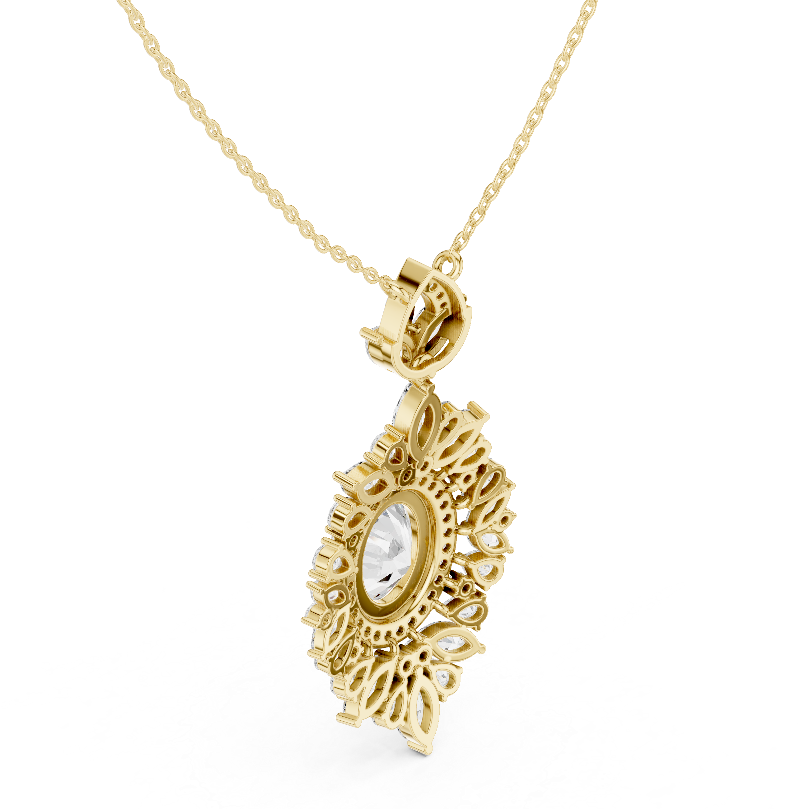 Luxury Halo Cluster Pendant