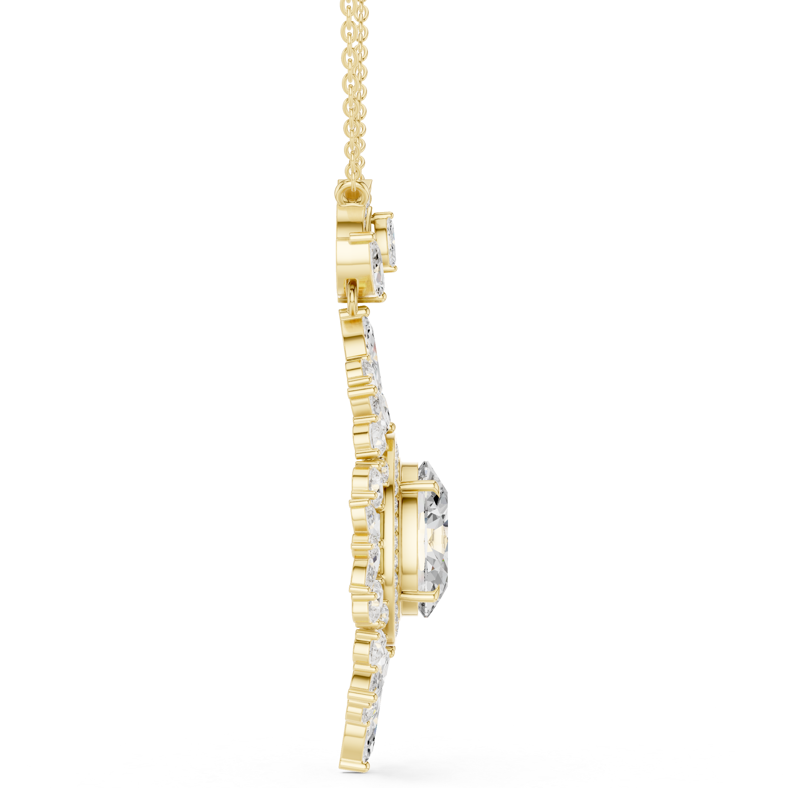 Luxury Halo Cluster Pendant