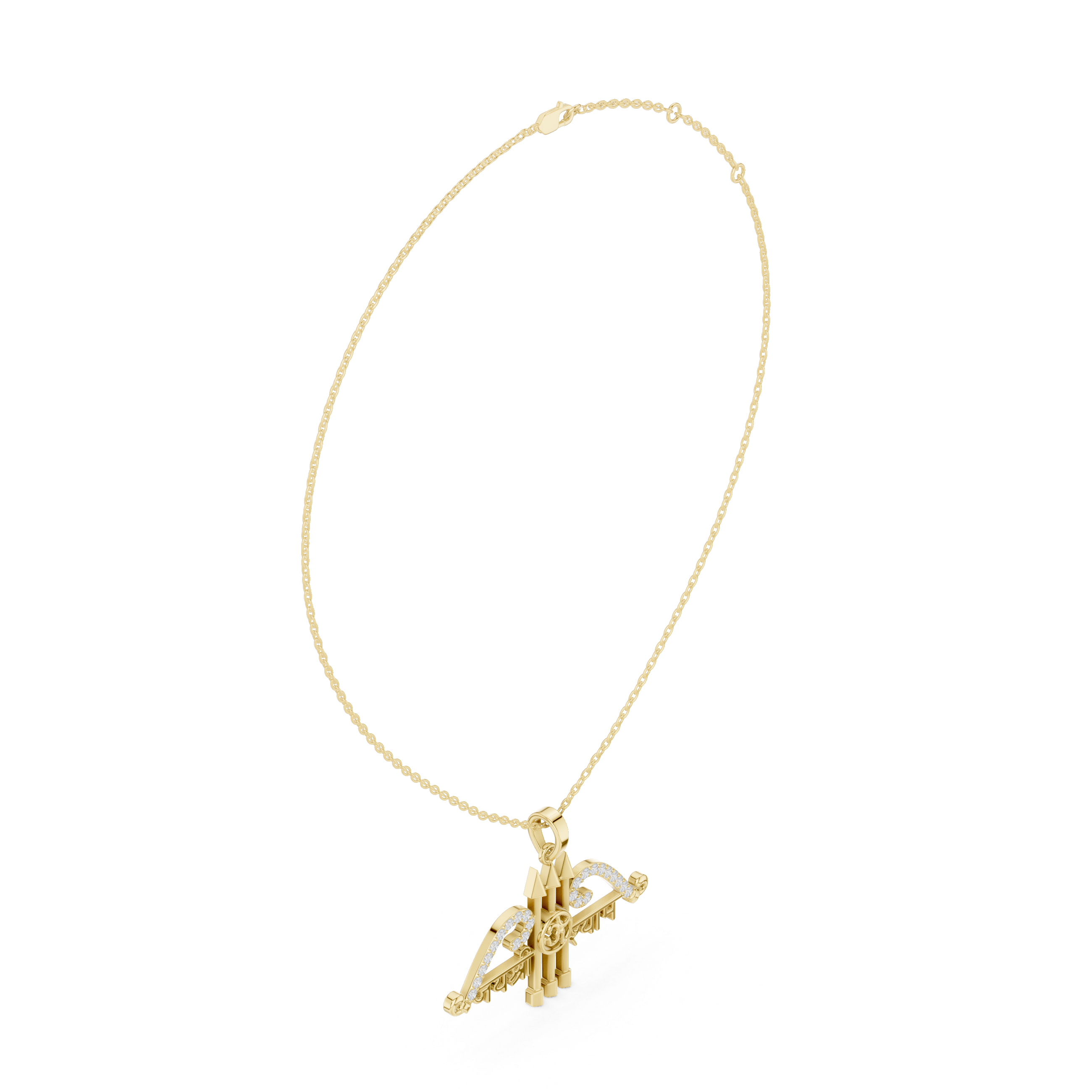 Luxury Trident Om Pendant