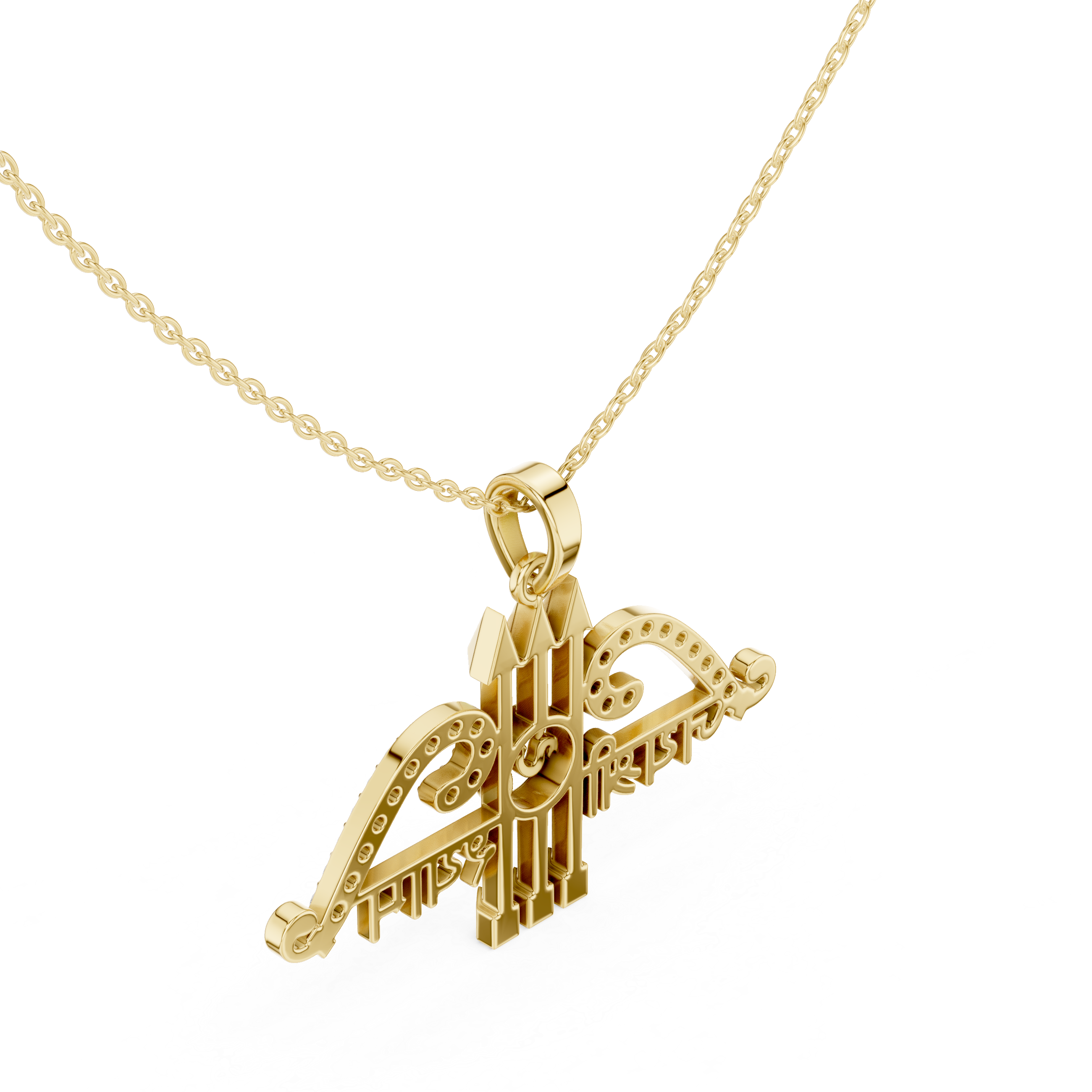 Luxury Trident Om Pendant