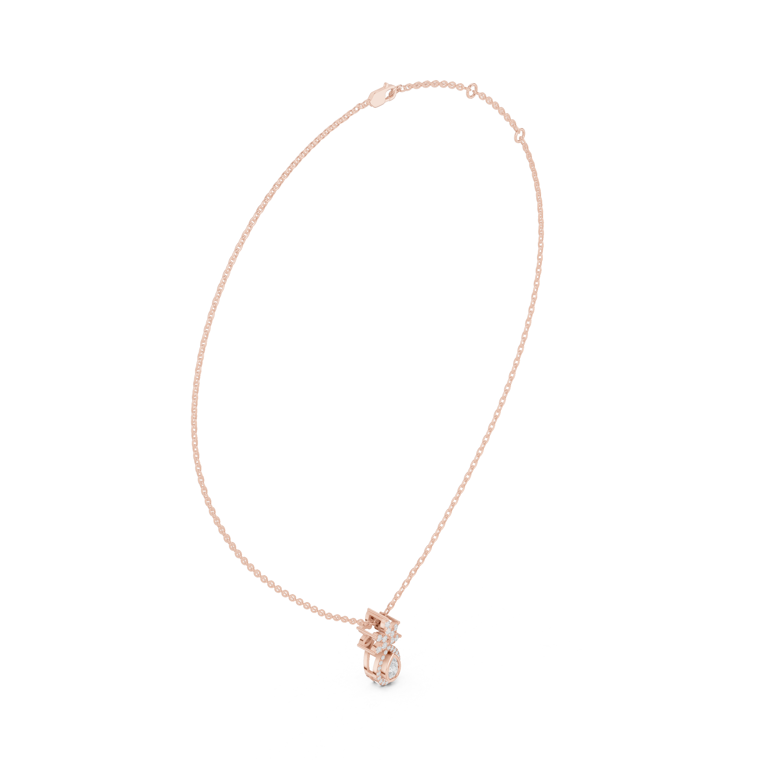 Luxury Pear Halo Pendant