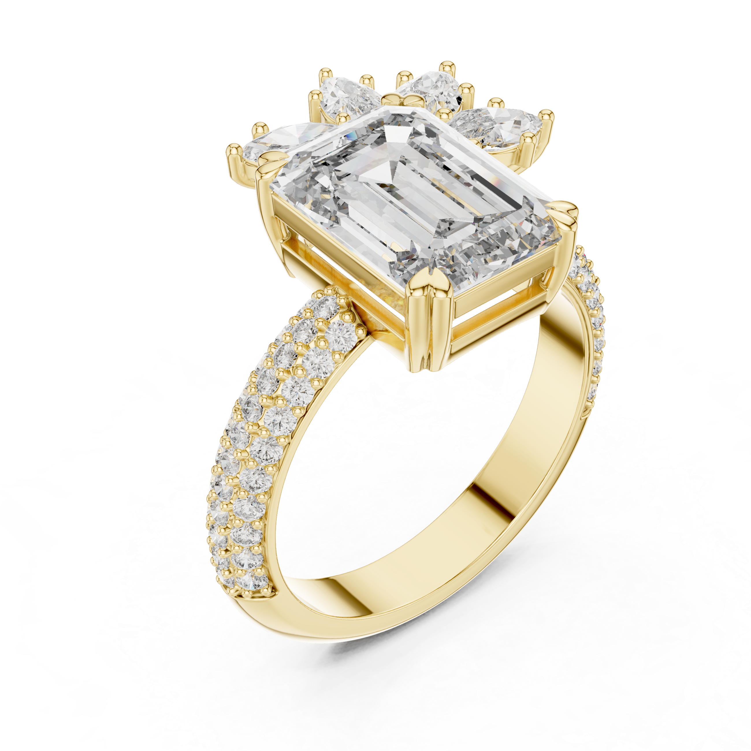 Luxury Emerald Diamond Ring