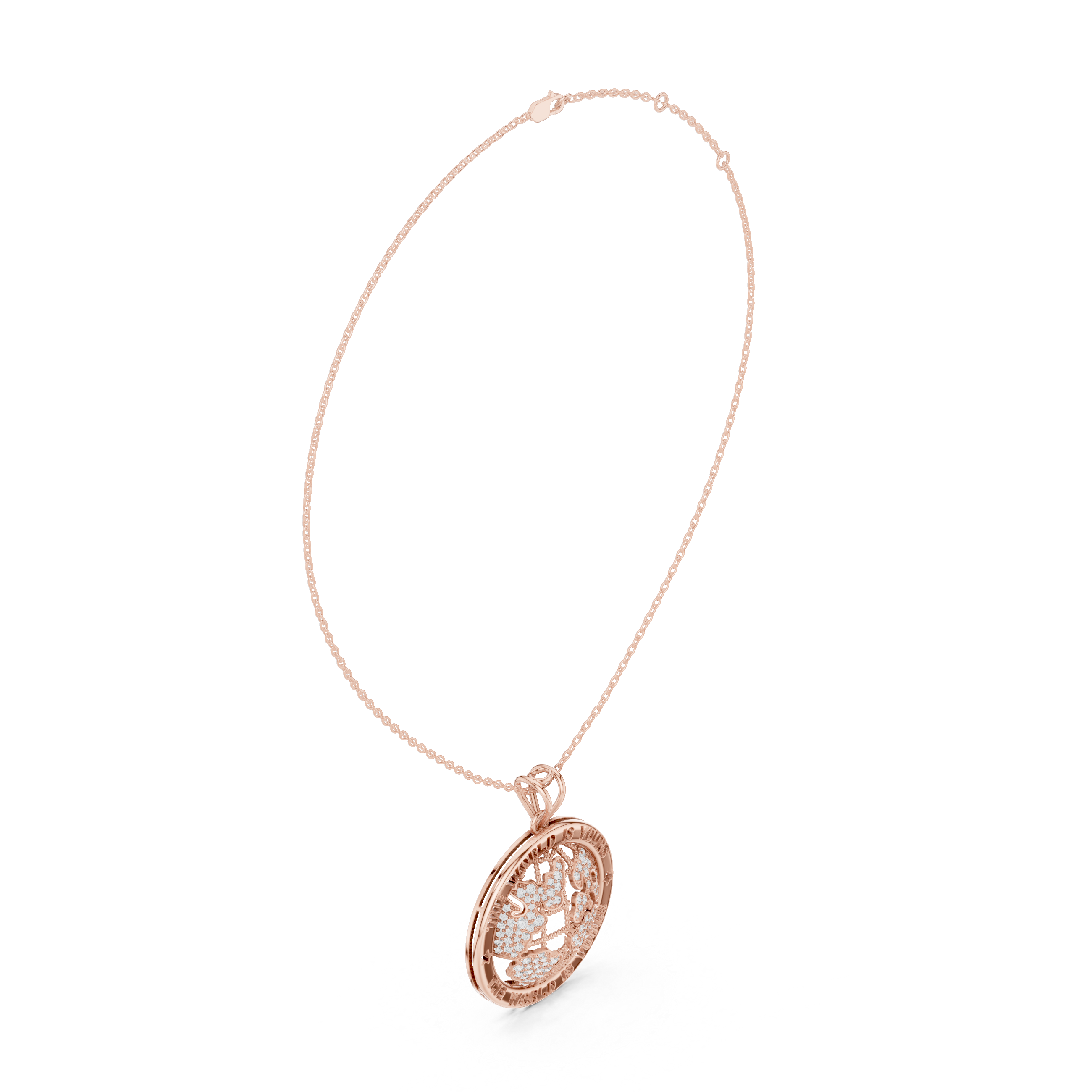 Luxury World Map Pendant