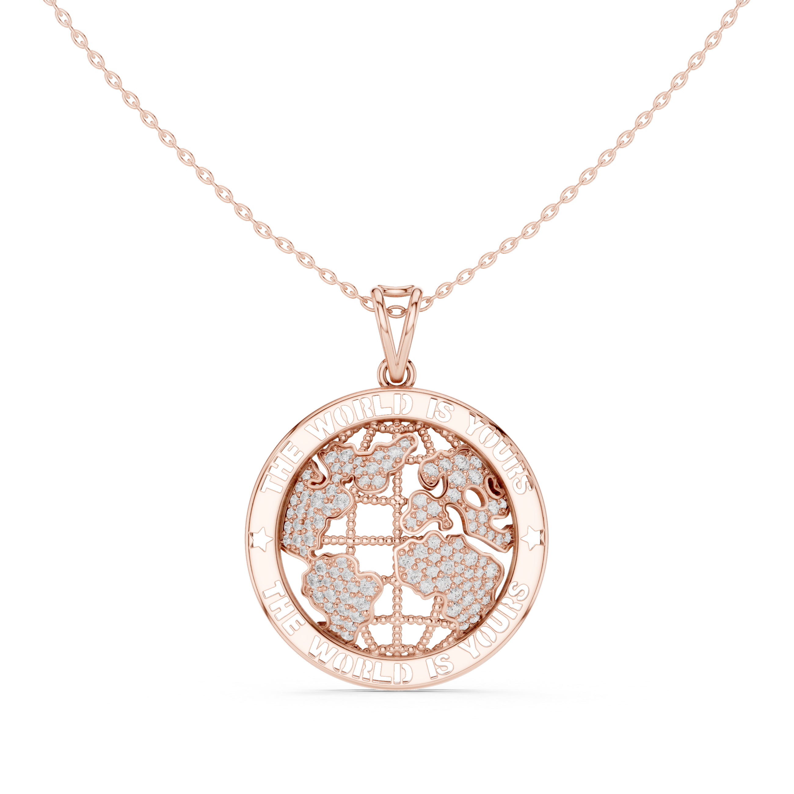 Luxury World Map Pendant