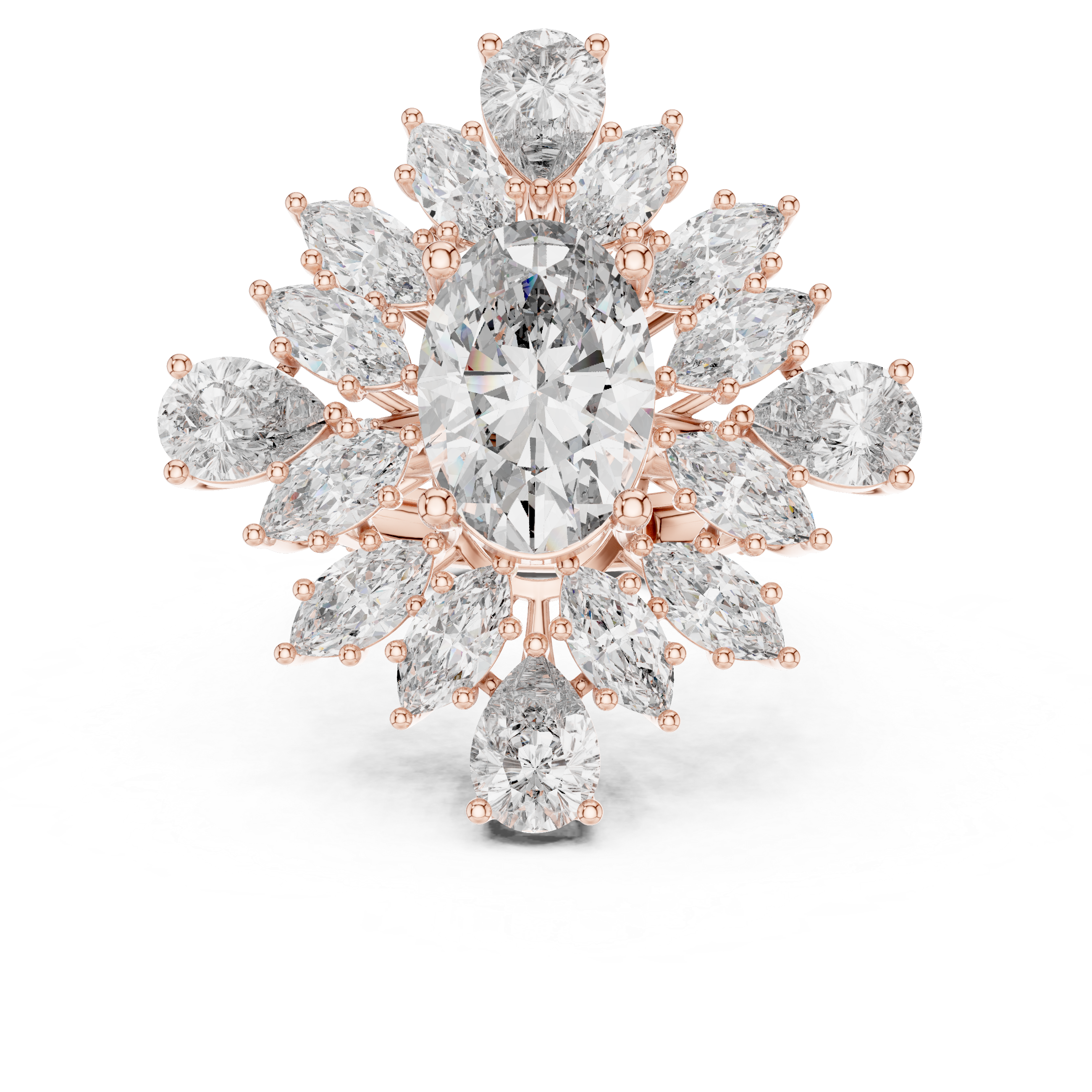 Luxury Floral Diamond Ring