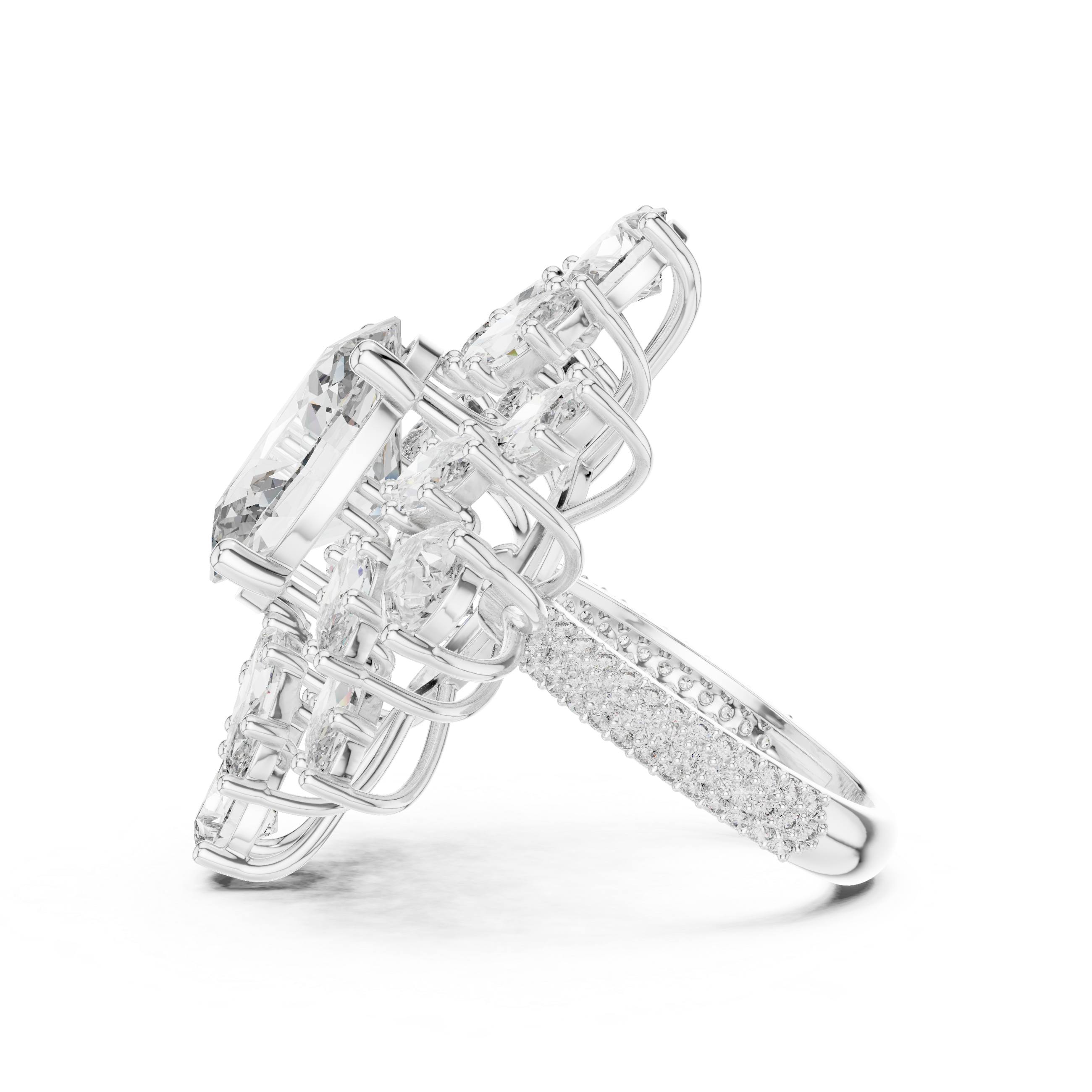 Luxury Floral Diamond Ring