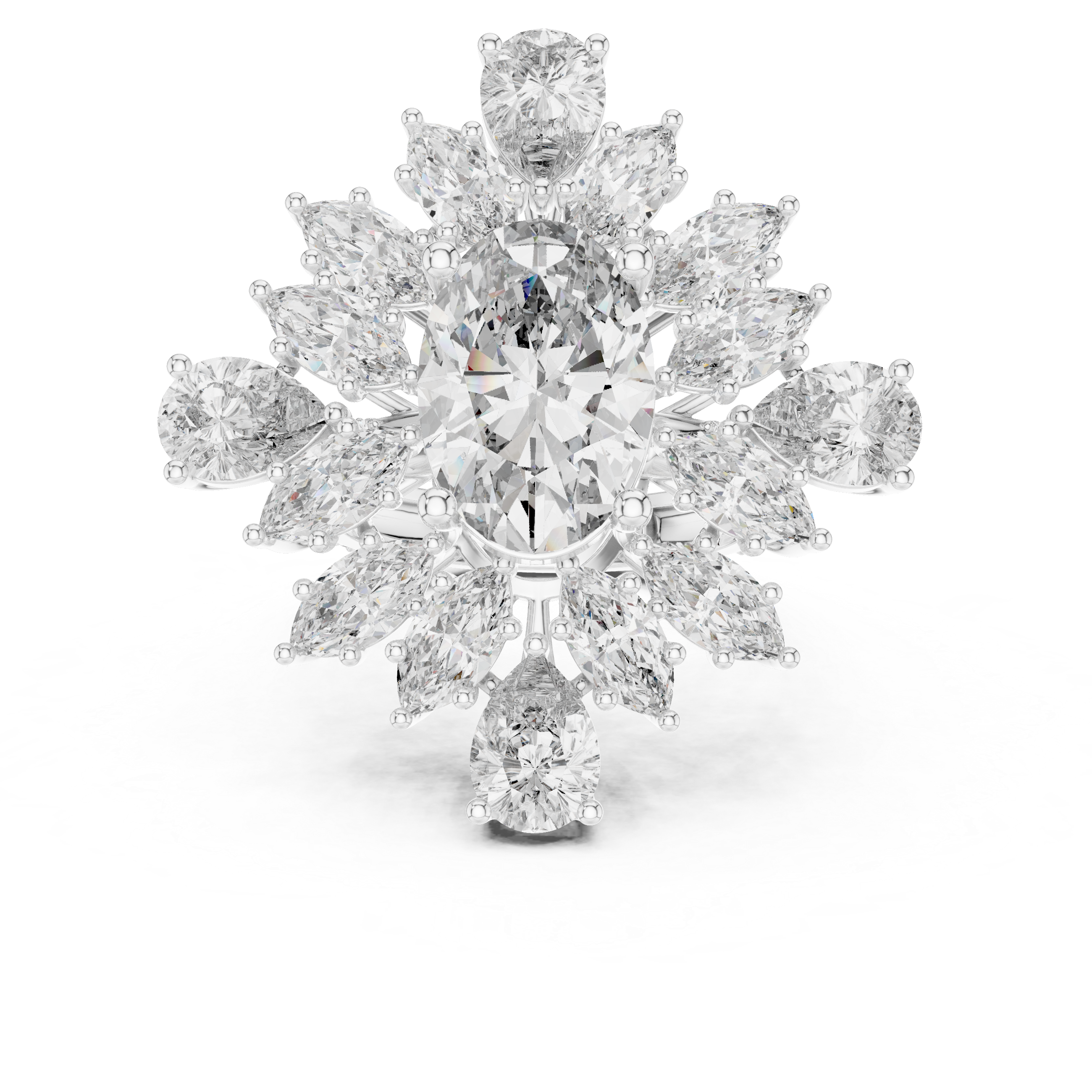 Luxury Floral Diamond Ring