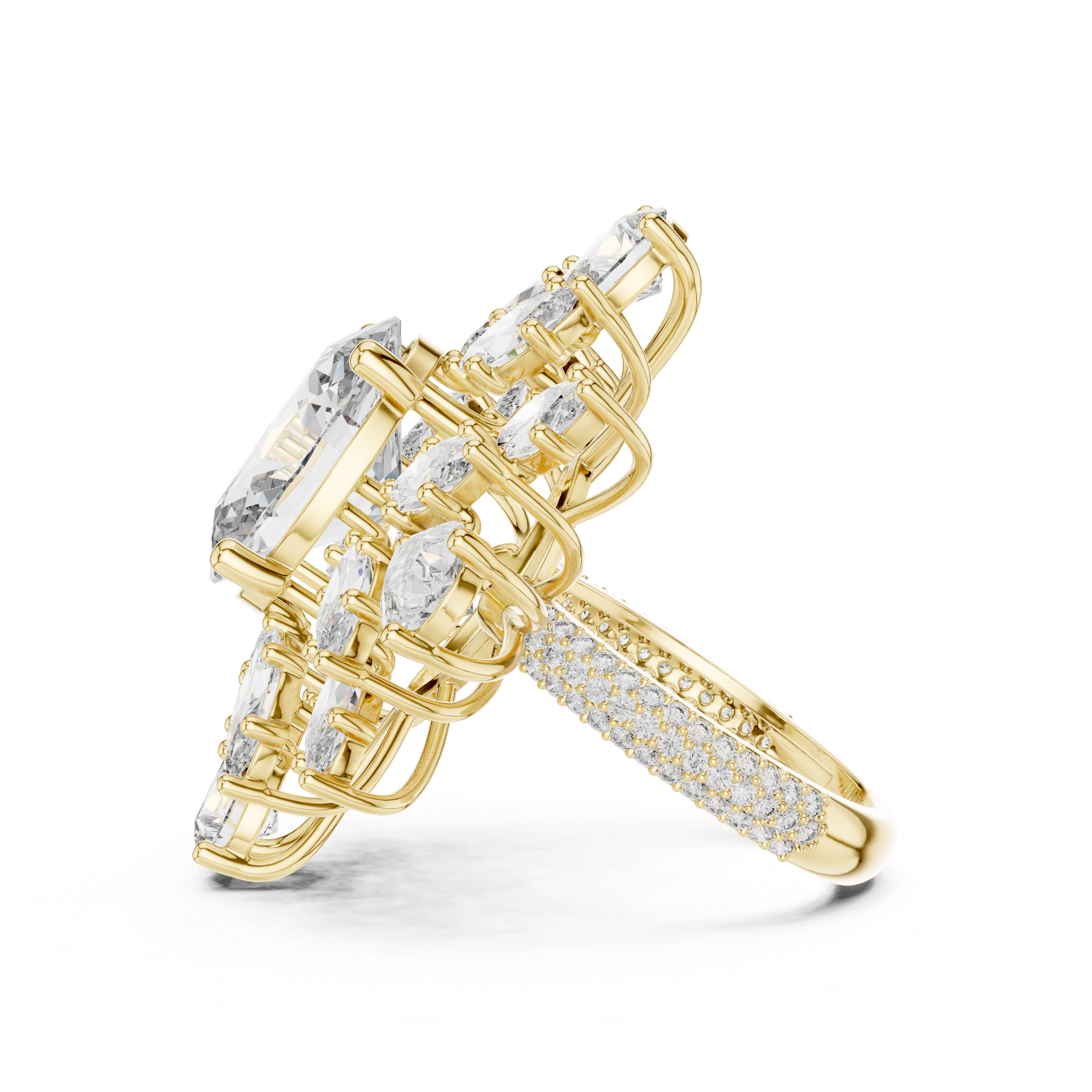 Luxury Floral Diamond Ring