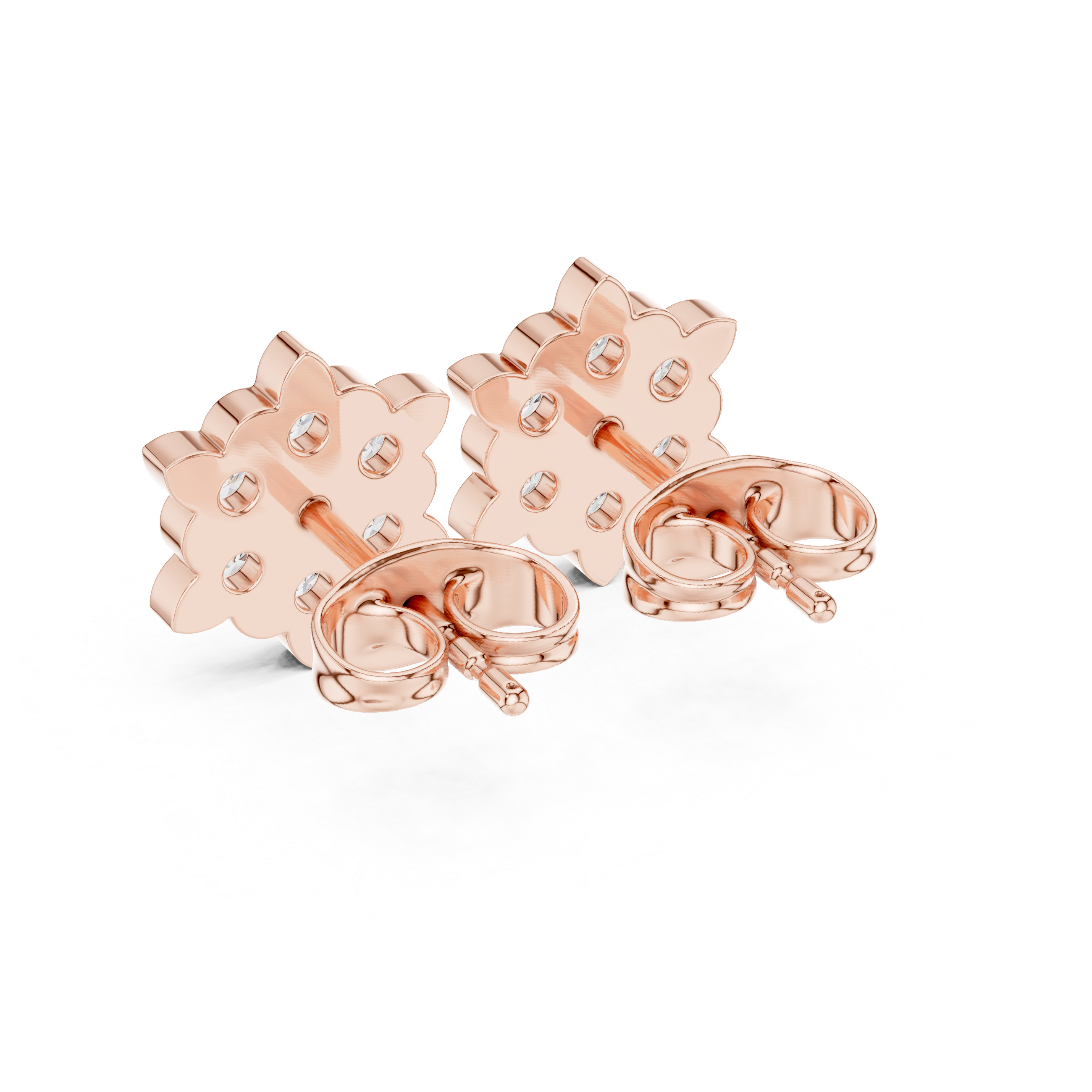Luxury Star Cluster Diamond Stud Earrings