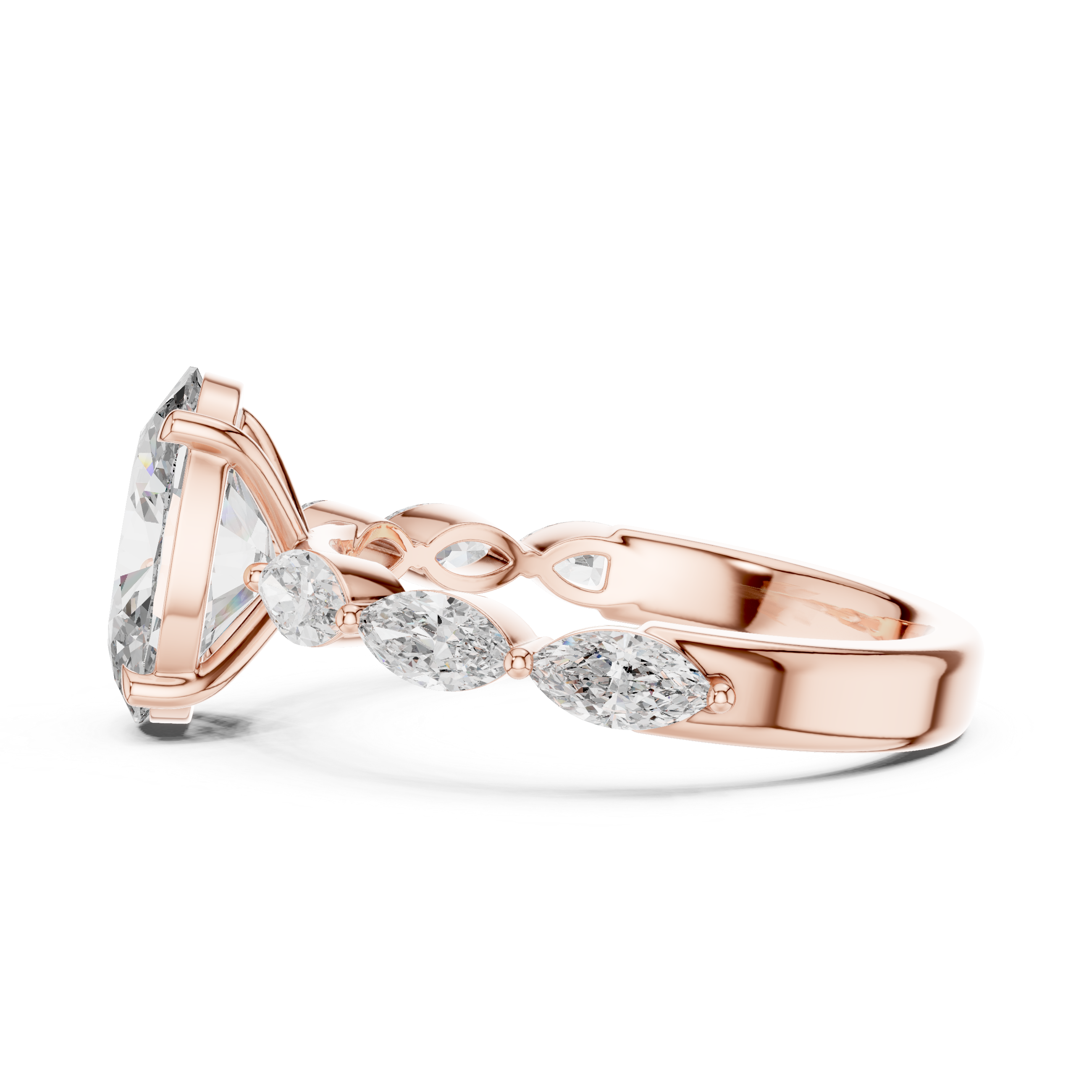 Oval Diamond Three Stone Ring
