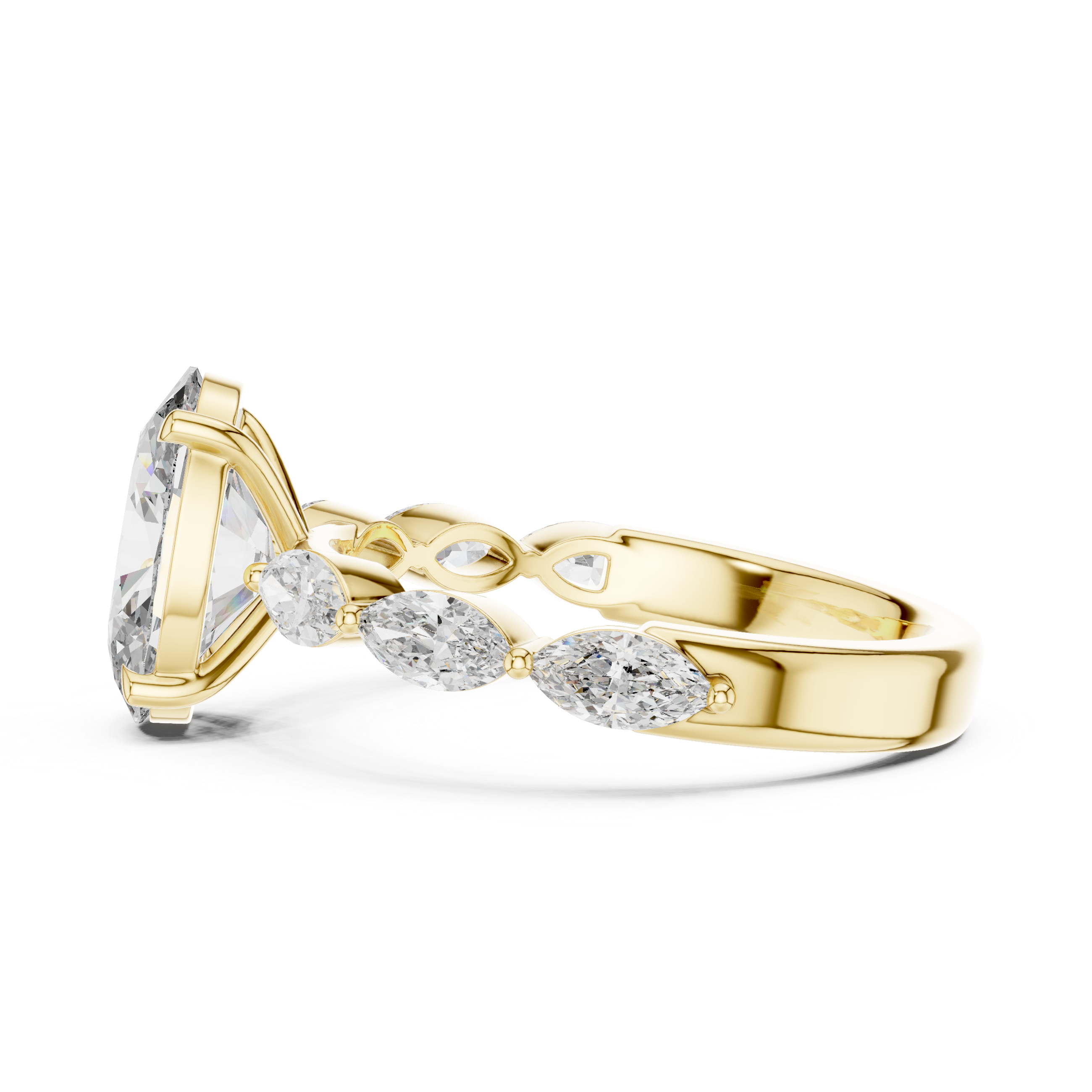 Oval Diamond Three Stone Ring