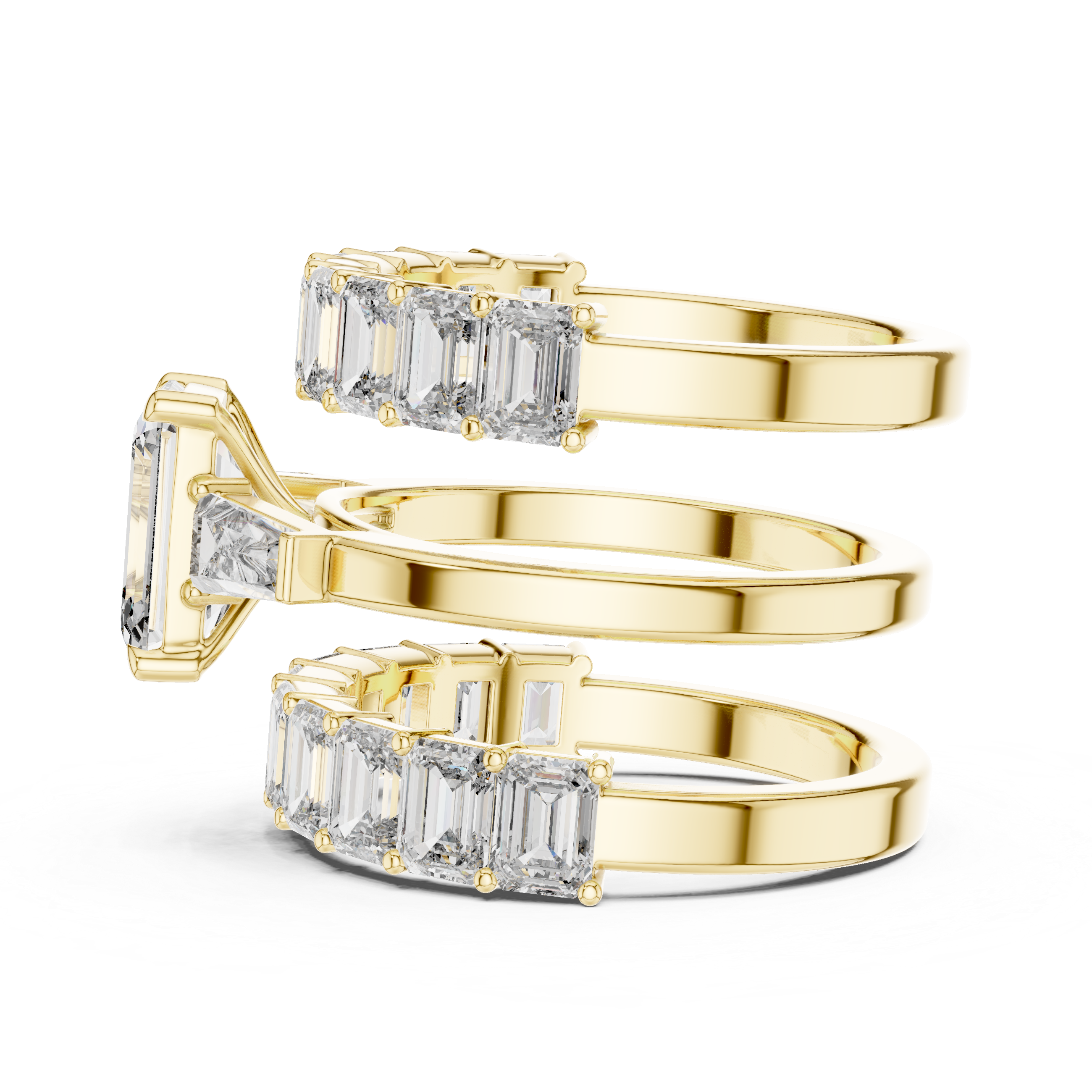 Emerald Diamond Ring Set