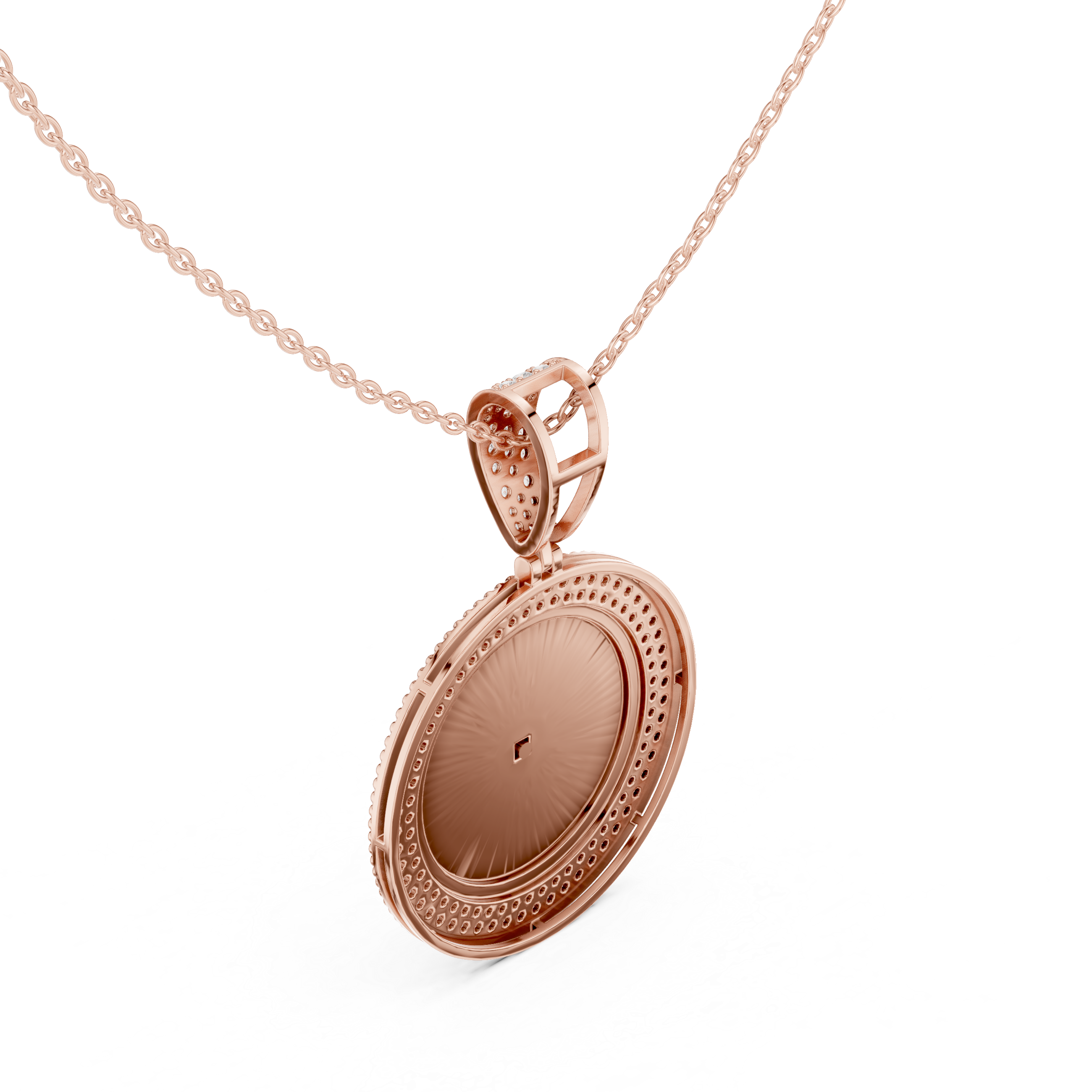 Medusa Diamond Medallion Pendant
