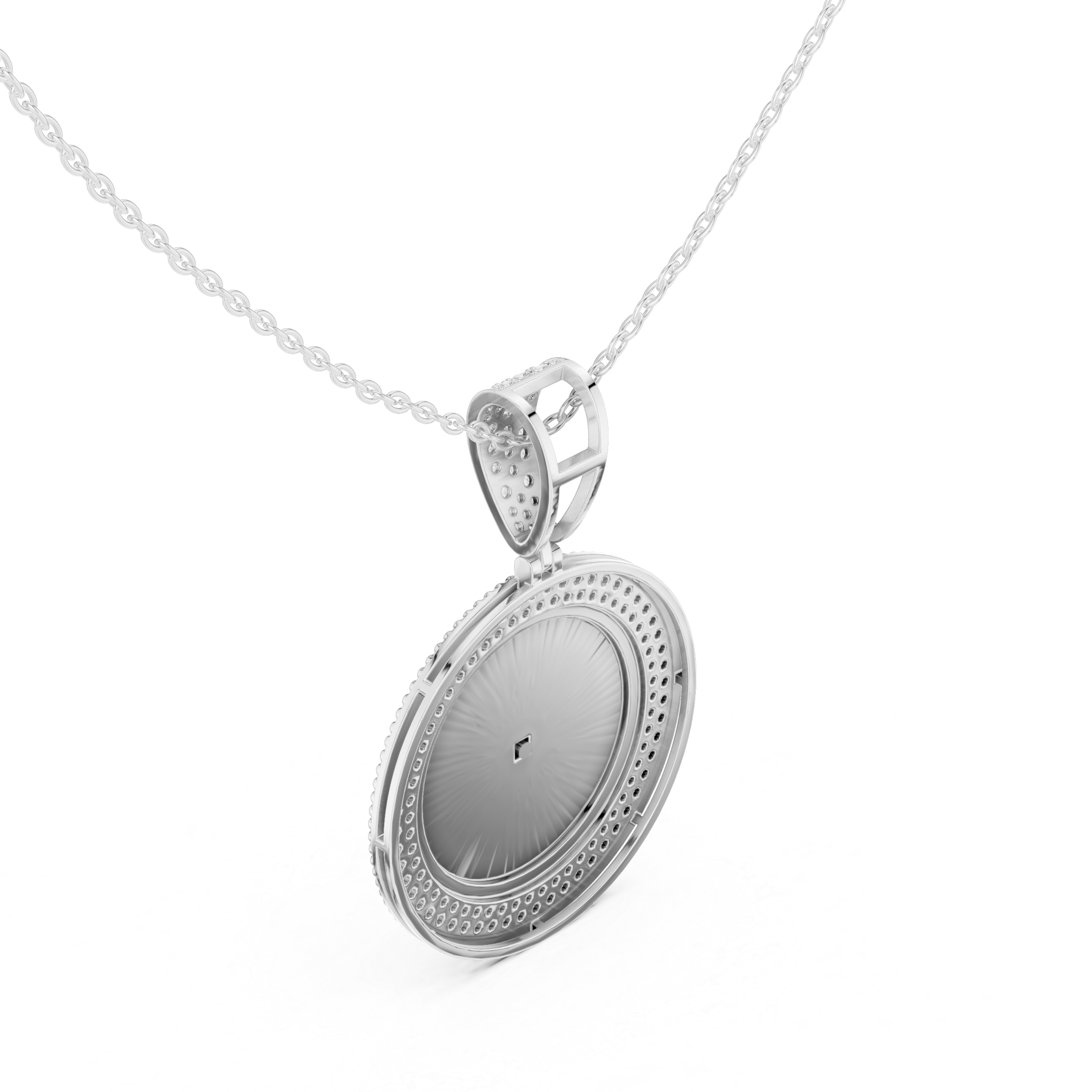 Medusa Diamond Medallion Pendant