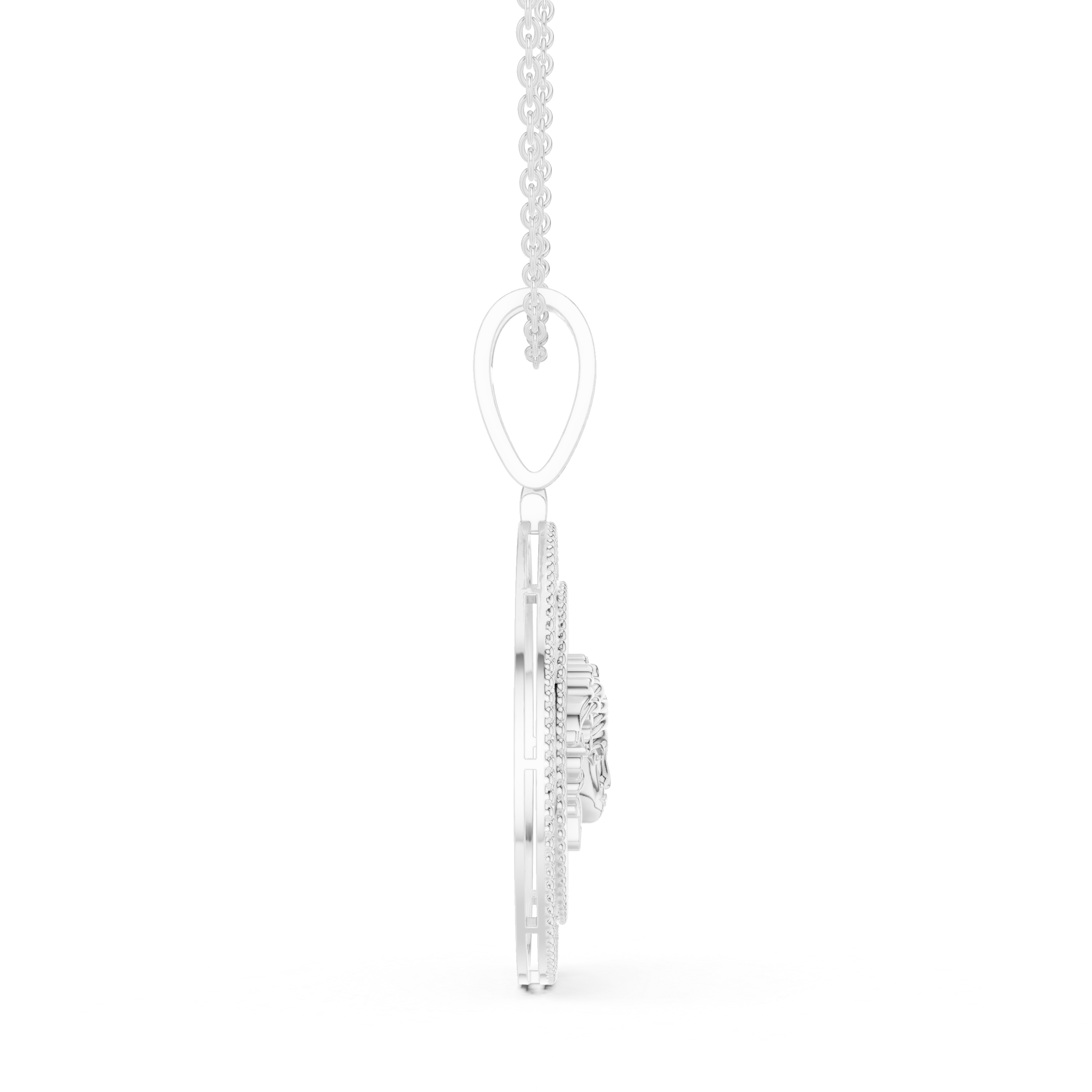 Medusa Diamond Medallion Pendant