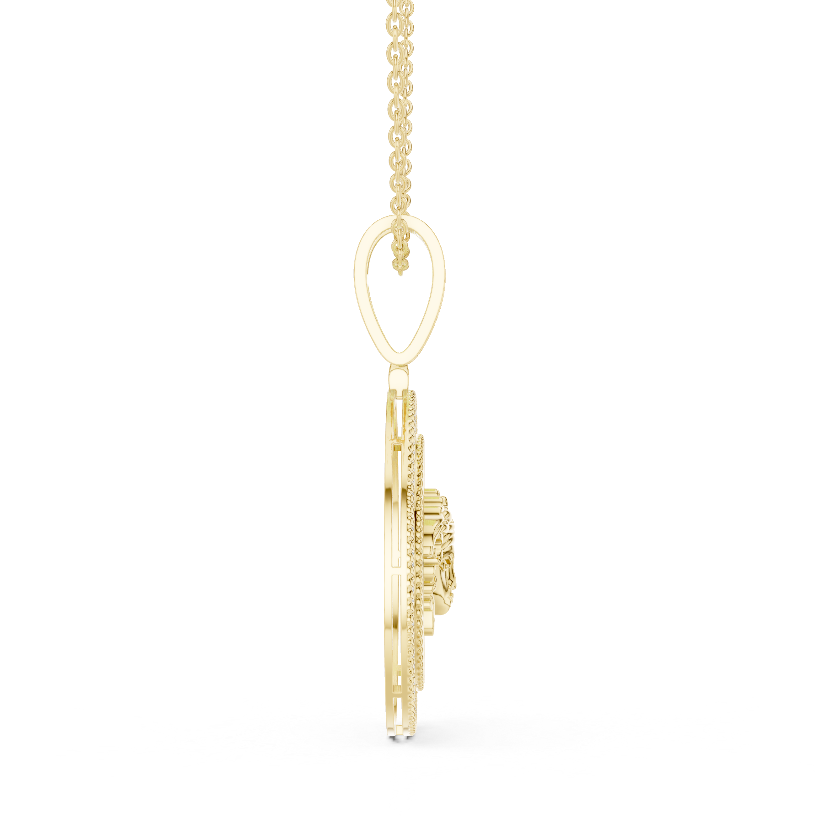 Medusa Diamond Medallion Pendant
