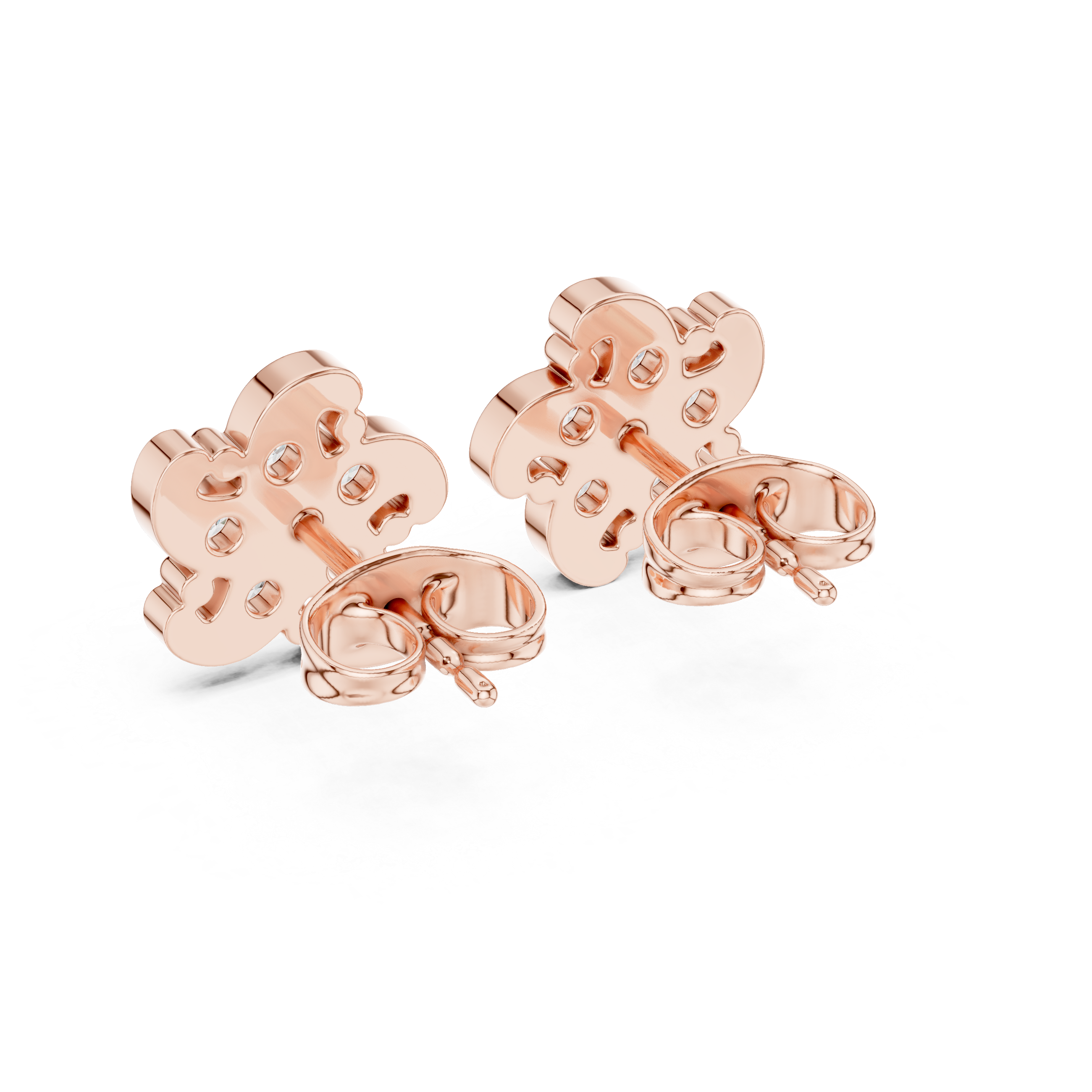 Luxury Petal Cluster Diamond Stud Earrings