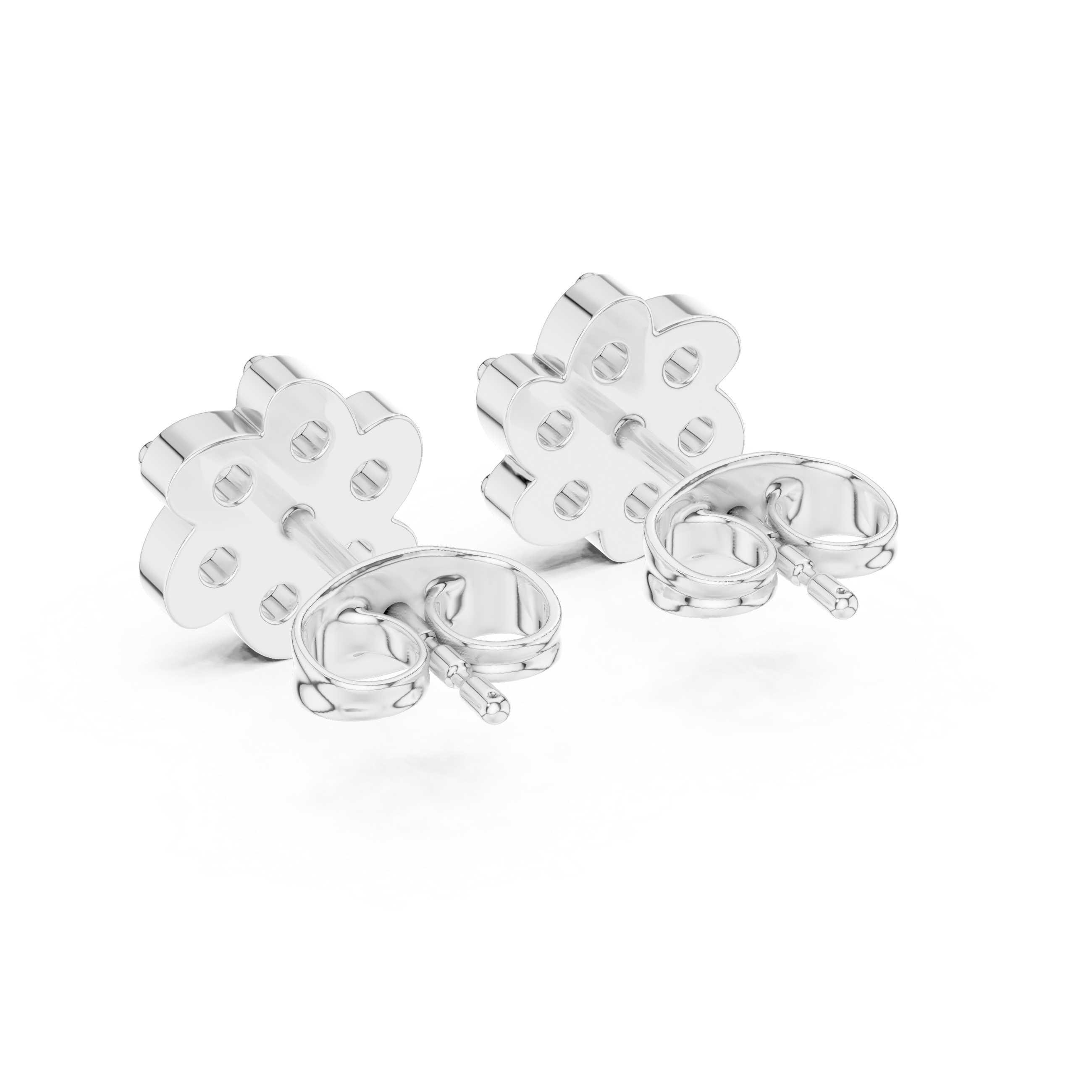 Luxury Floral Cluster Diamond Stud Earrings