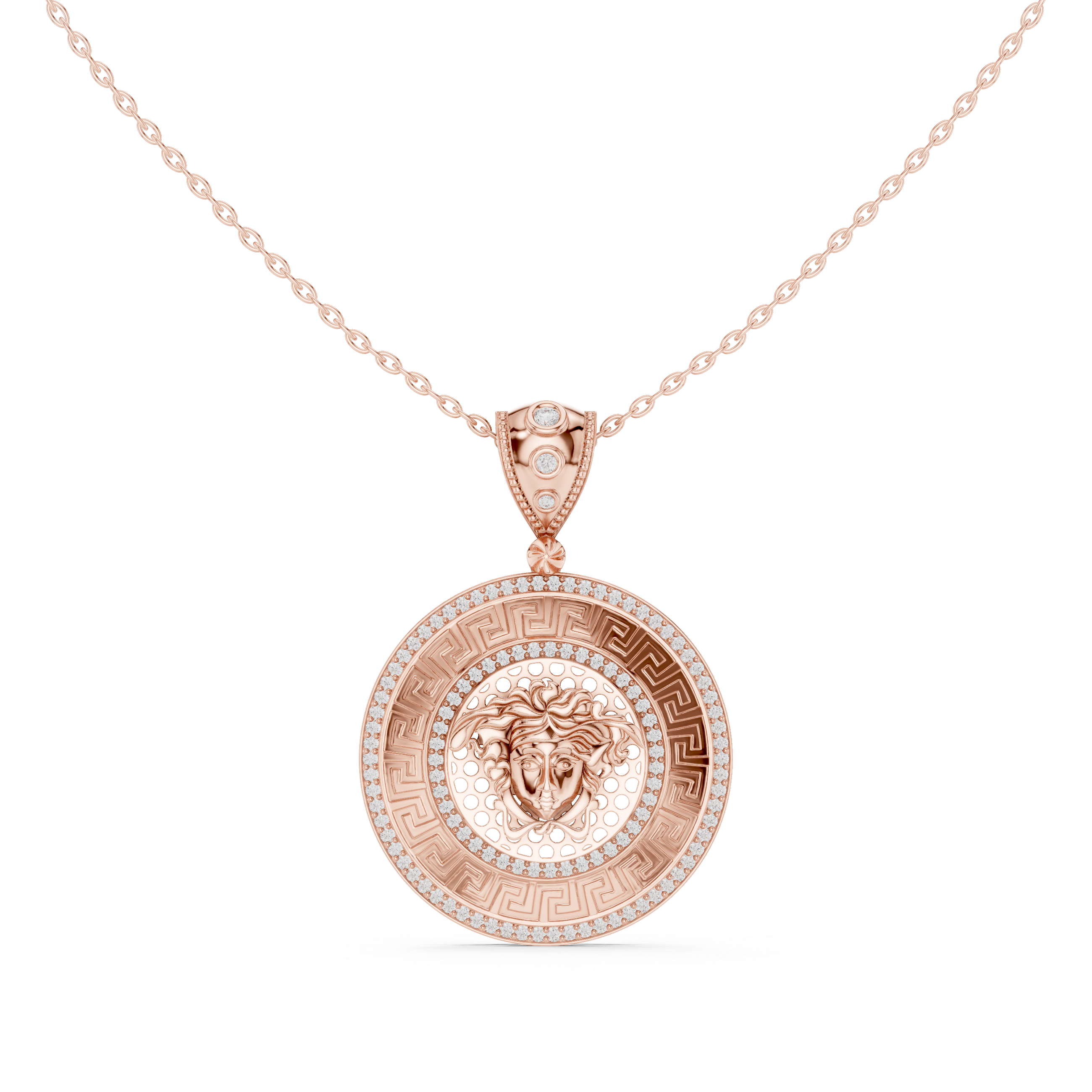 Medusa Gold Pendant Necklace