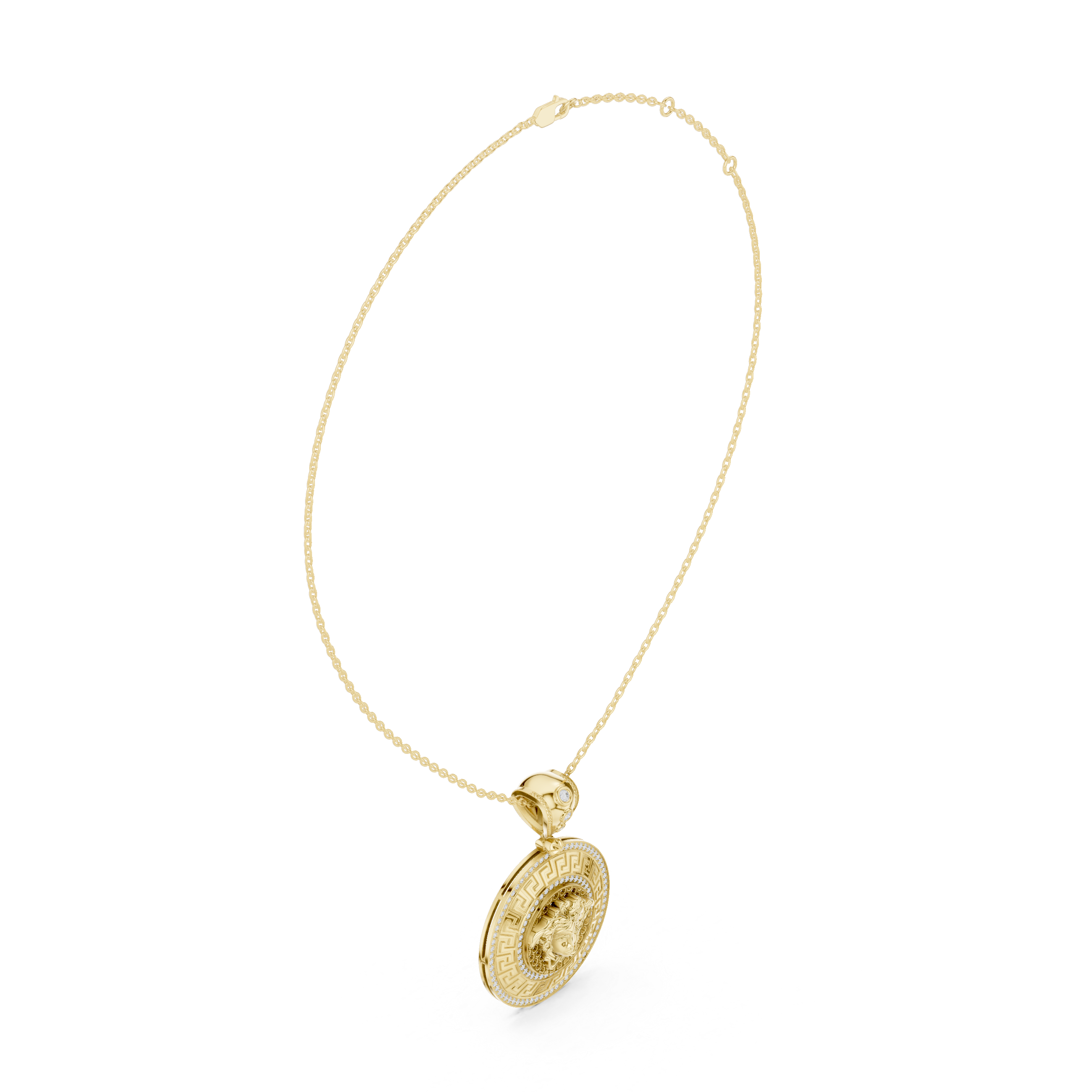 Medusa Gold Pendant Necklace