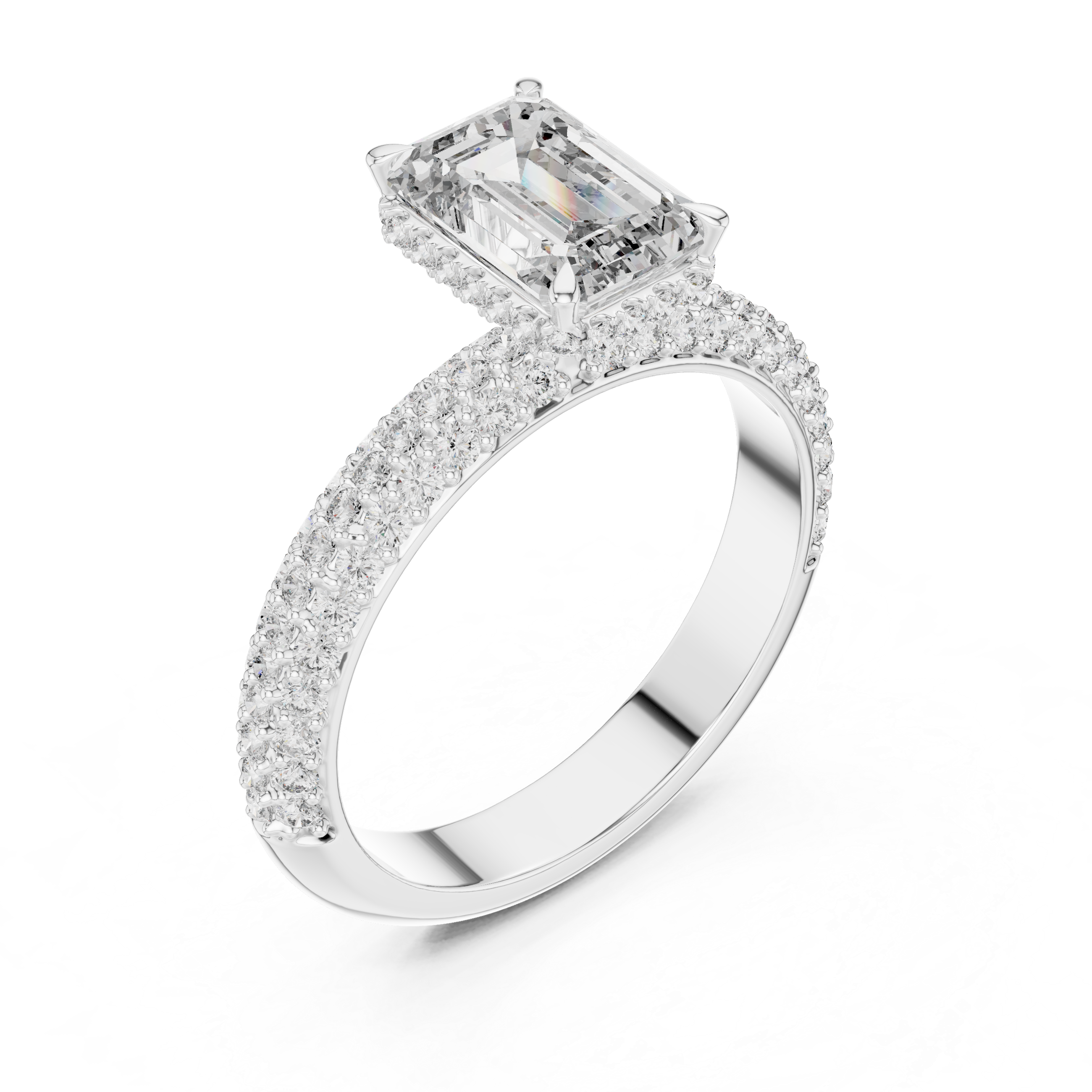 Emerald Cut Diamond Ring