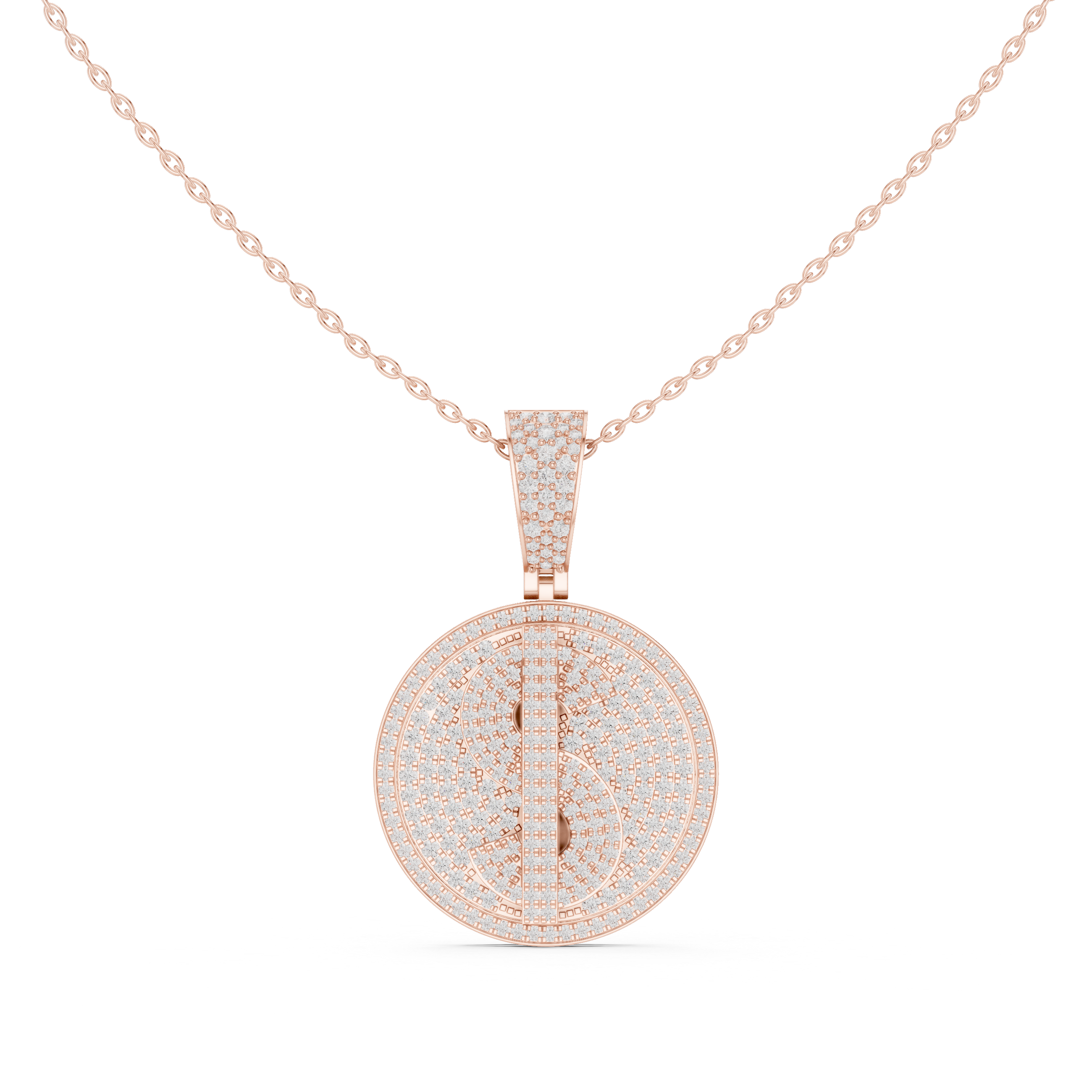 Luxury Dollar Sign Diamond Pendant