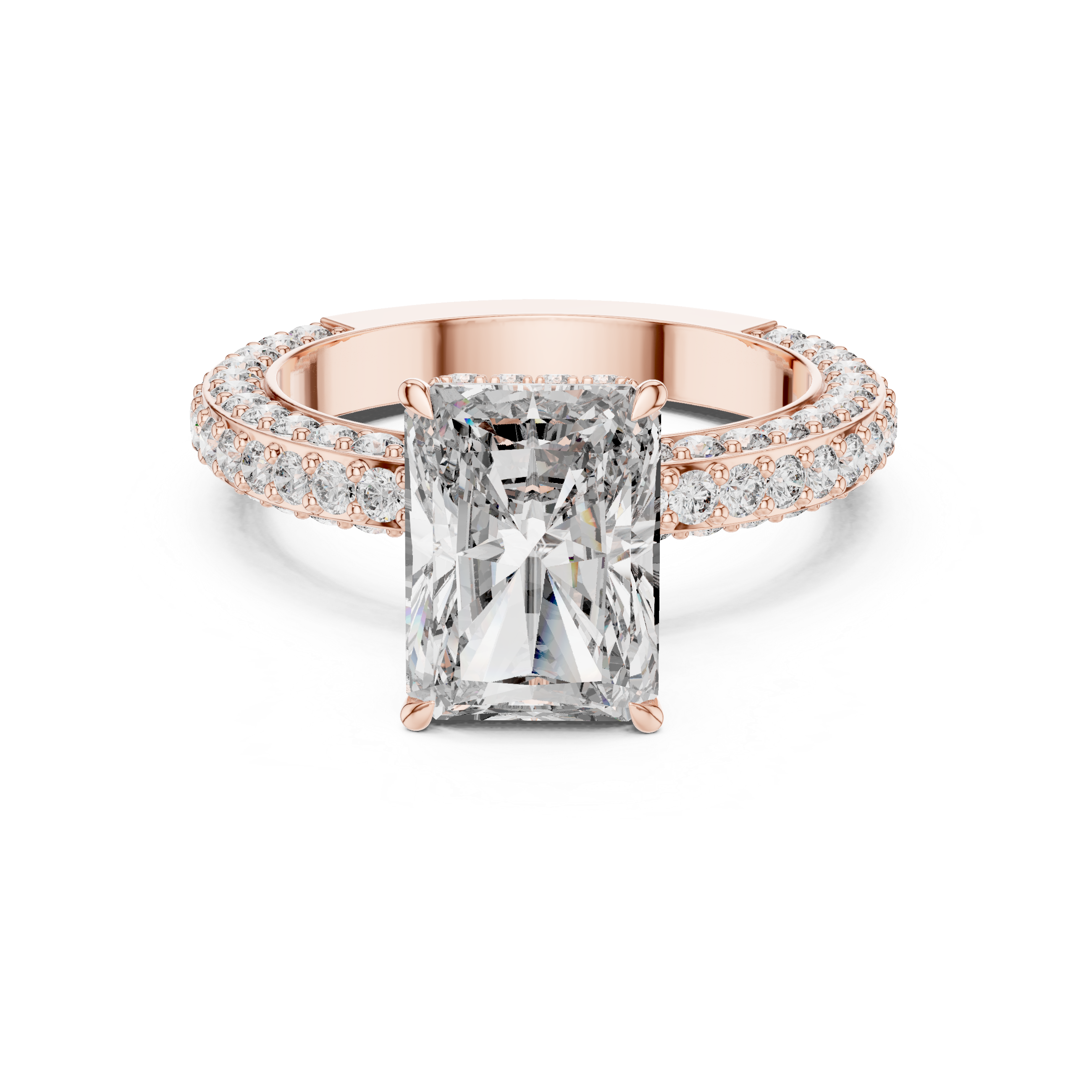 Radiant Cut Halo Diamond Ring