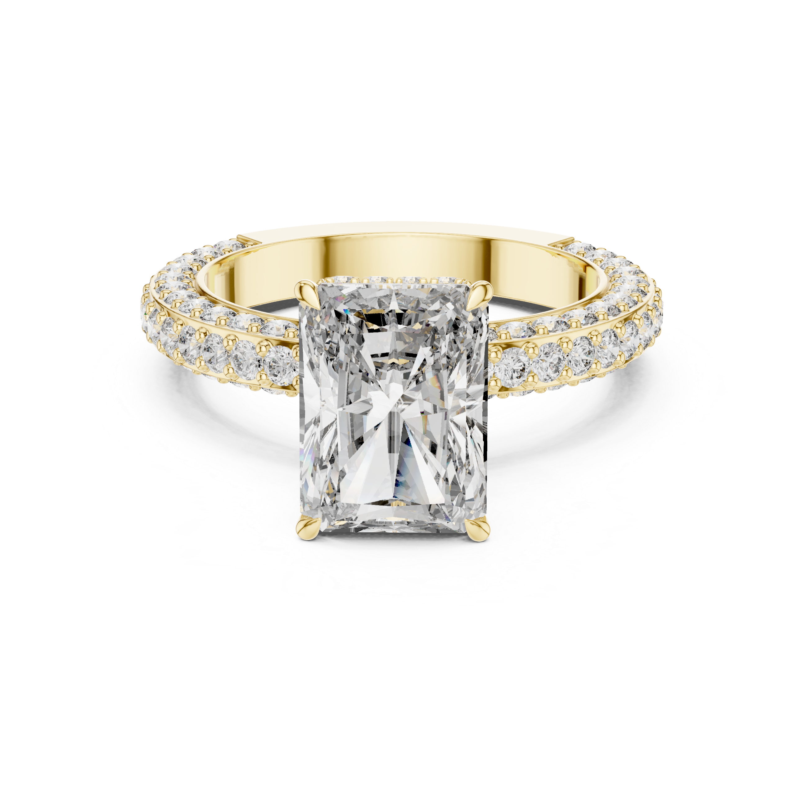 Radiant Cut Halo Diamond Ring