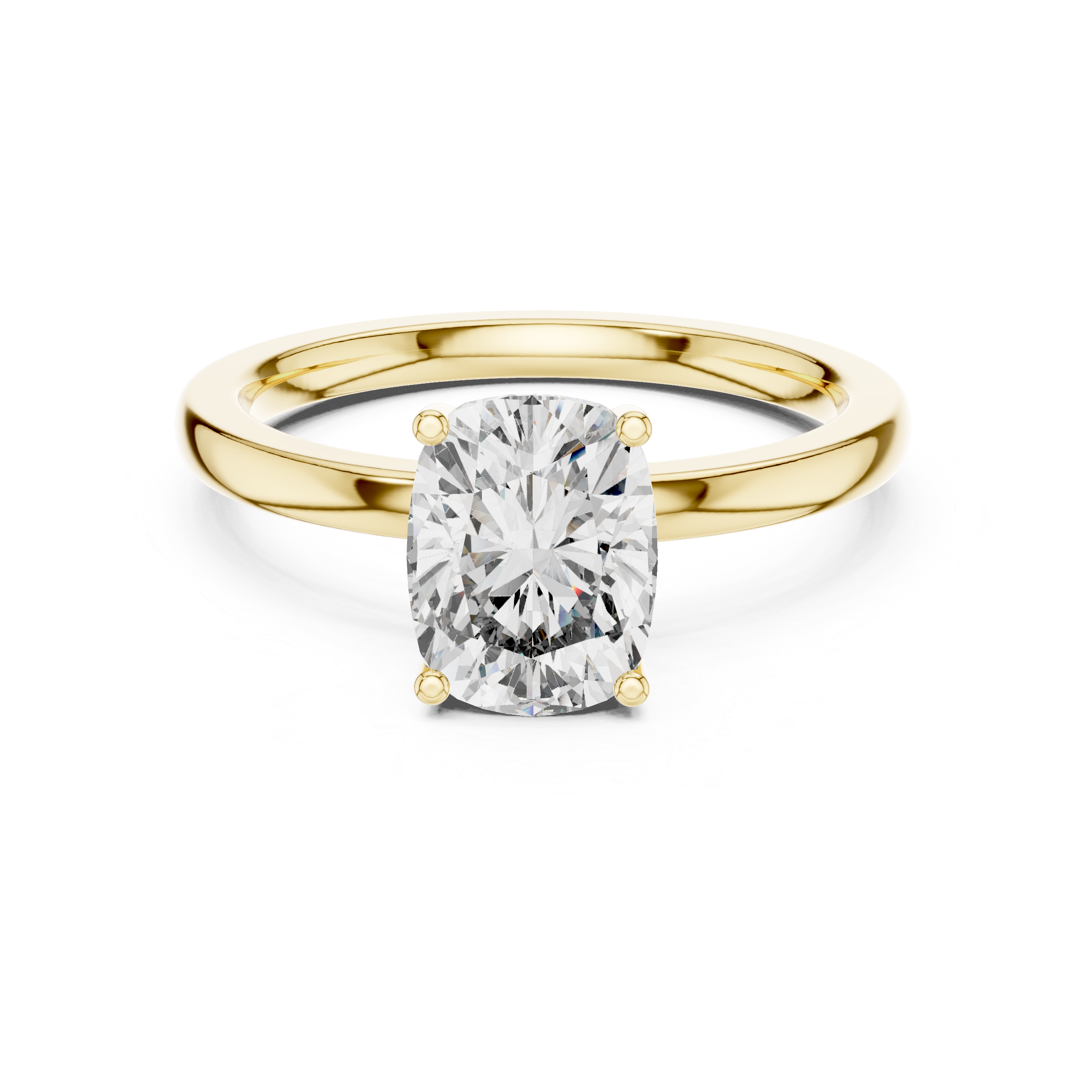 Minimal Cushion Solitaire Ring