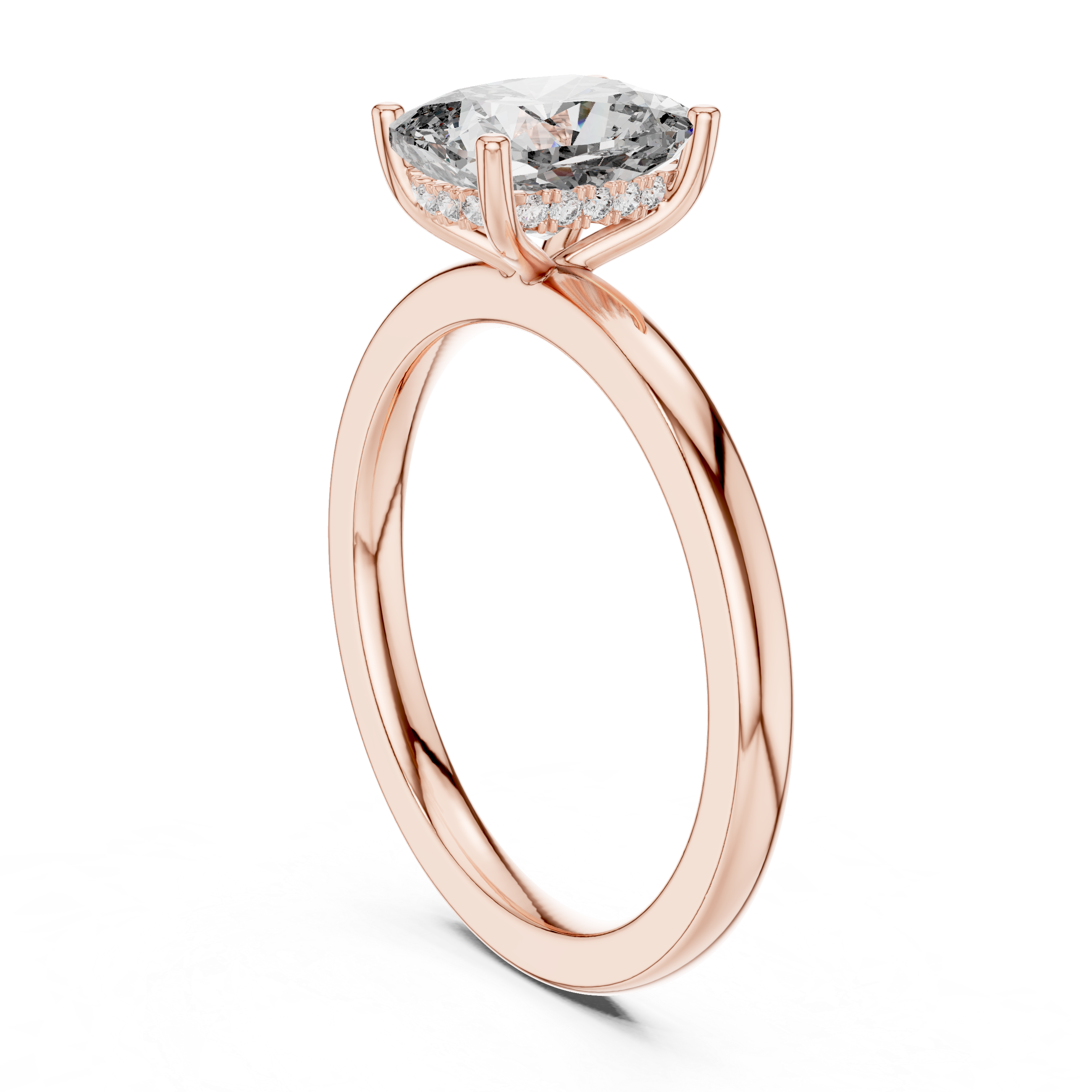 Minimal Cushion Solitaire Ring