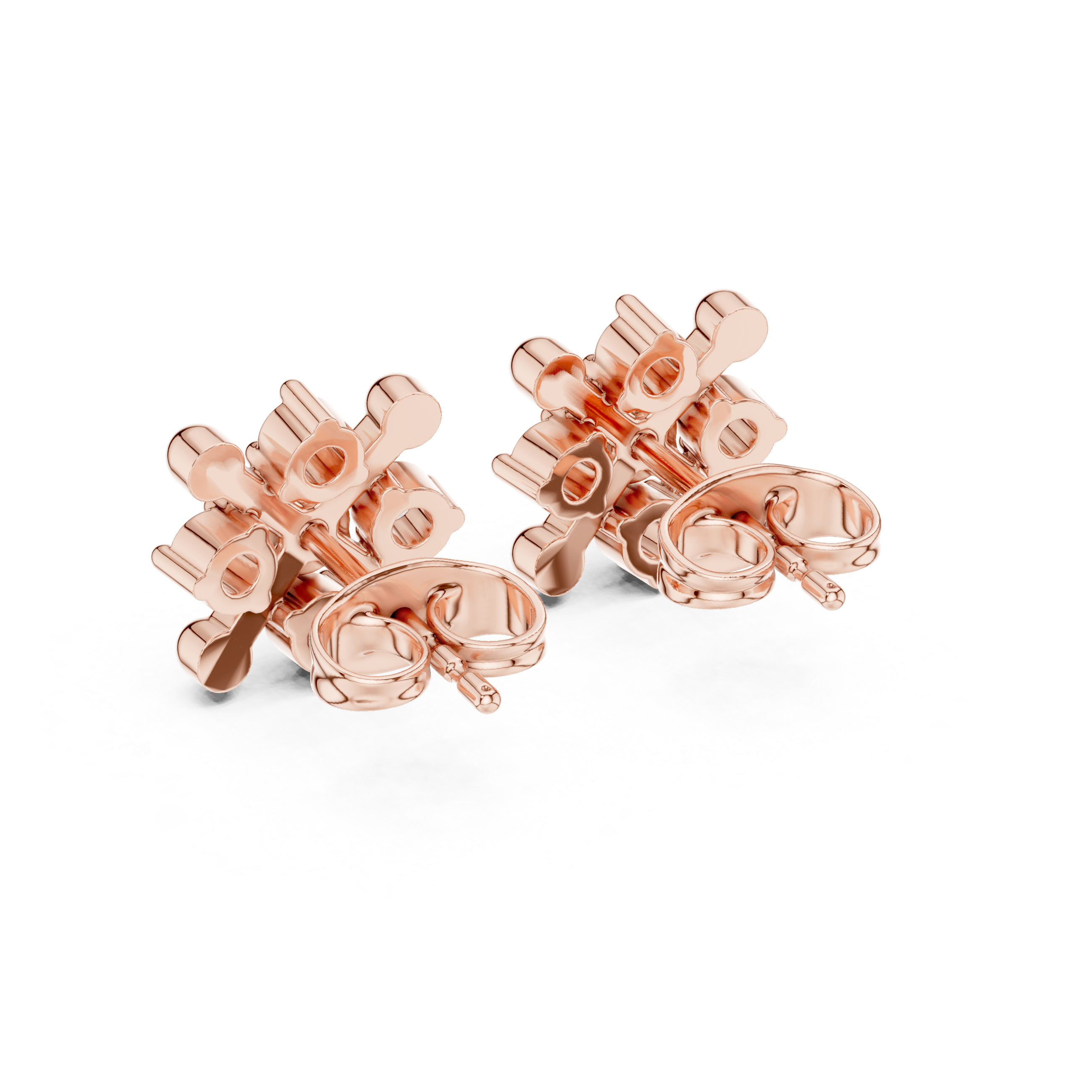 Luxury Starburst Diamond Stud Earrings