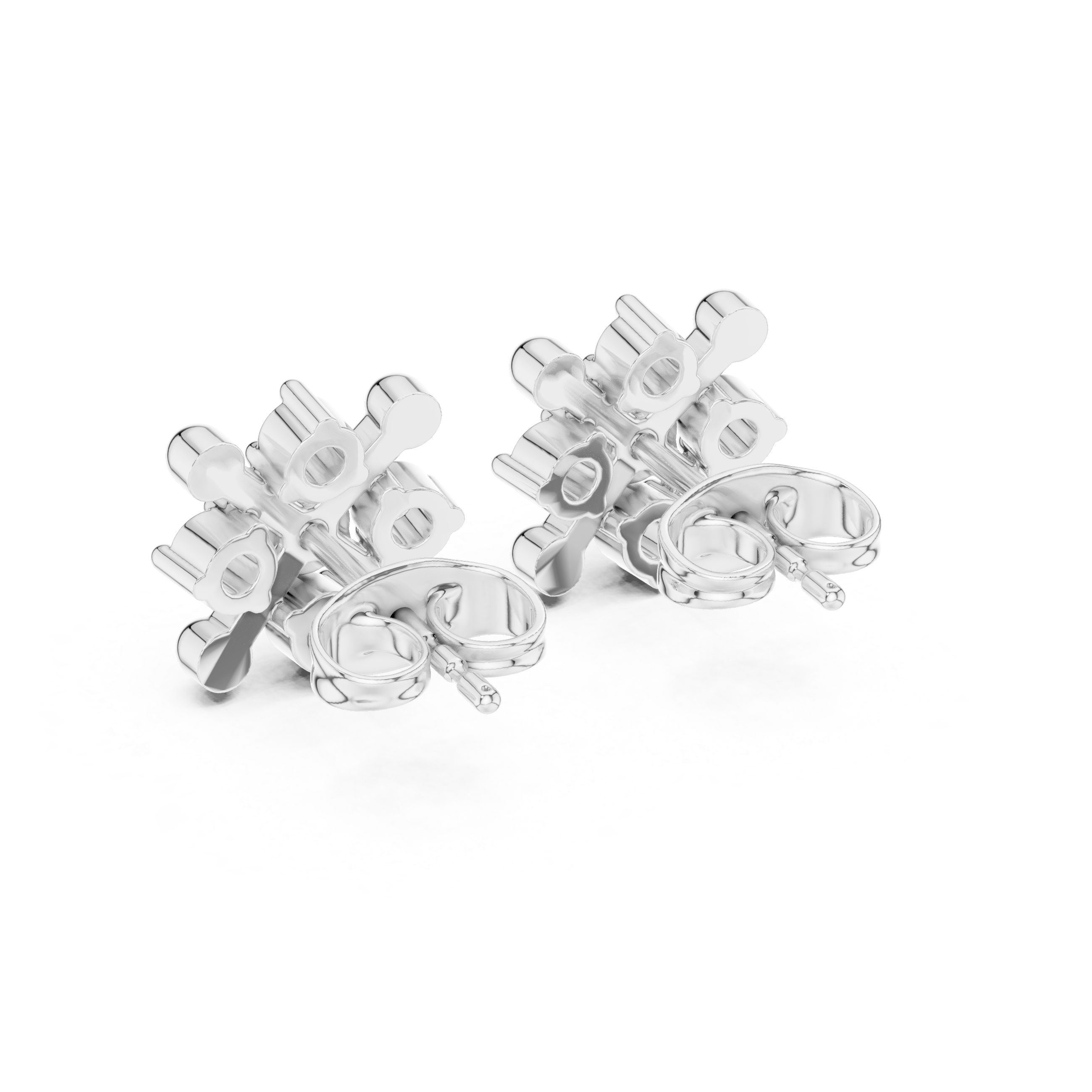 Luxury Starburst Diamond Stud Earrings