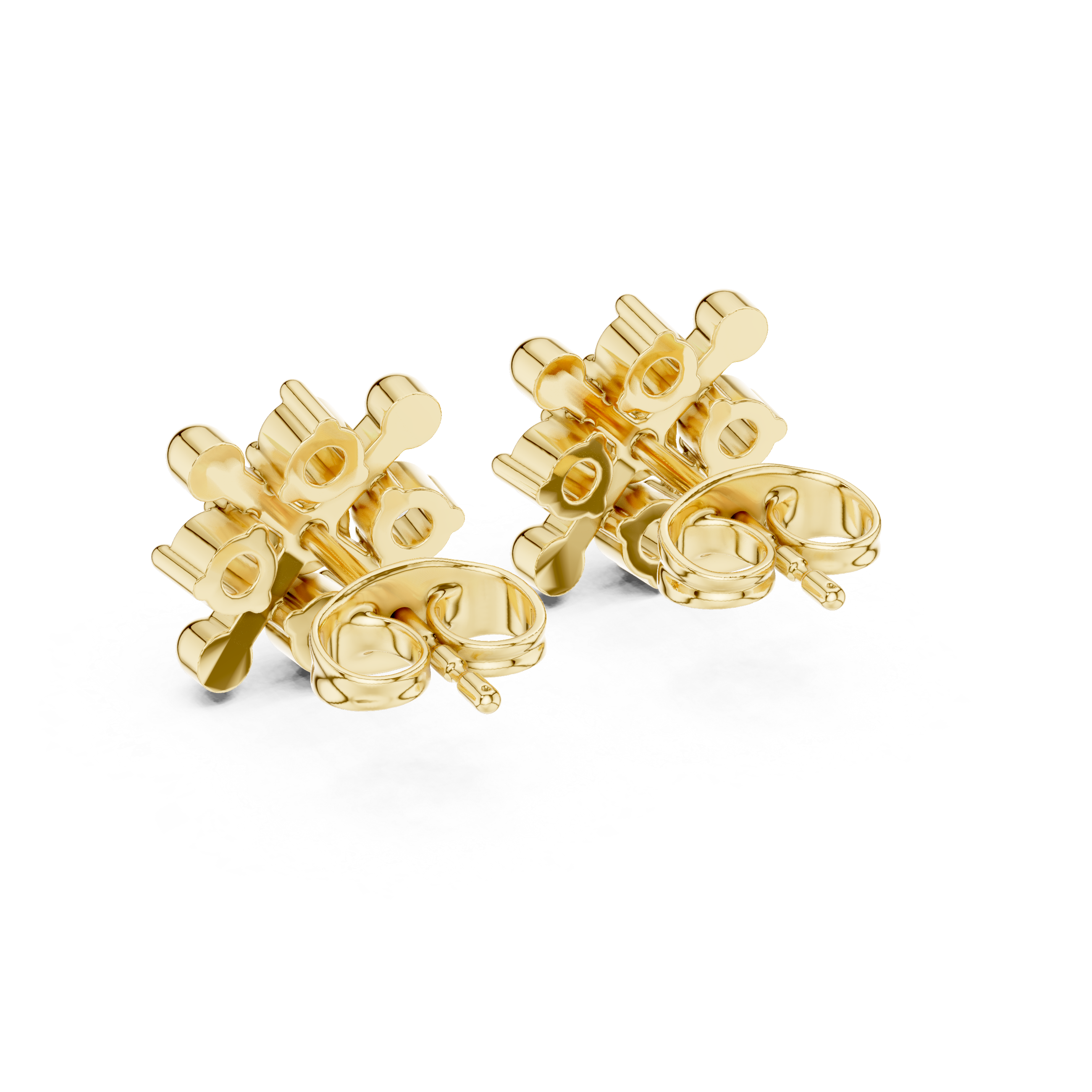 Luxury Starburst Diamond Stud Earrings