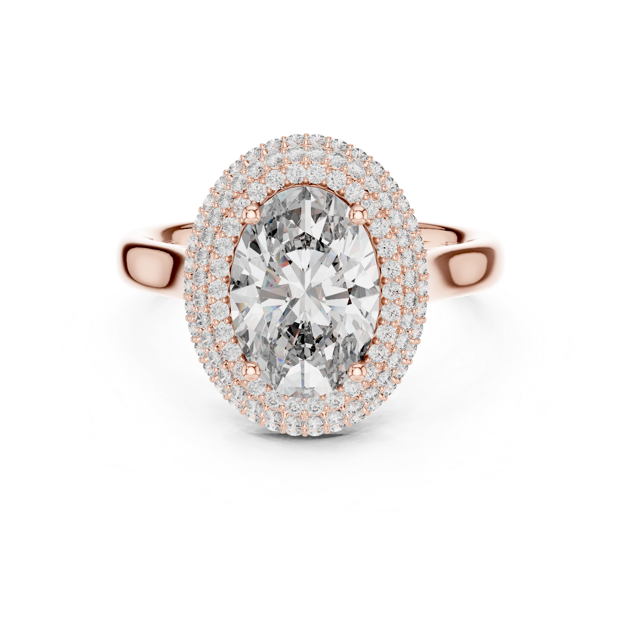 Oval Halo Diamond Ring