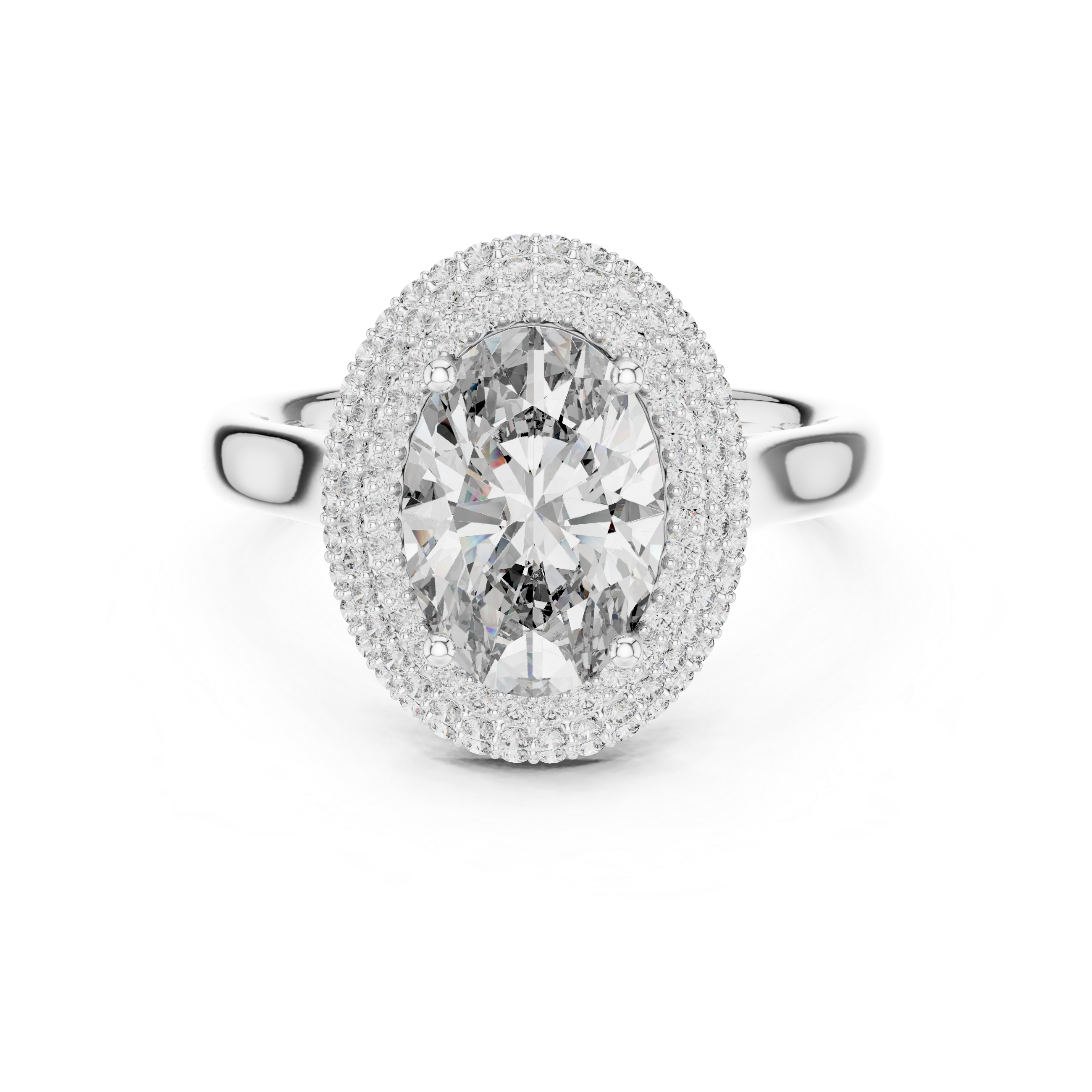 Oval Halo Diamond Ring