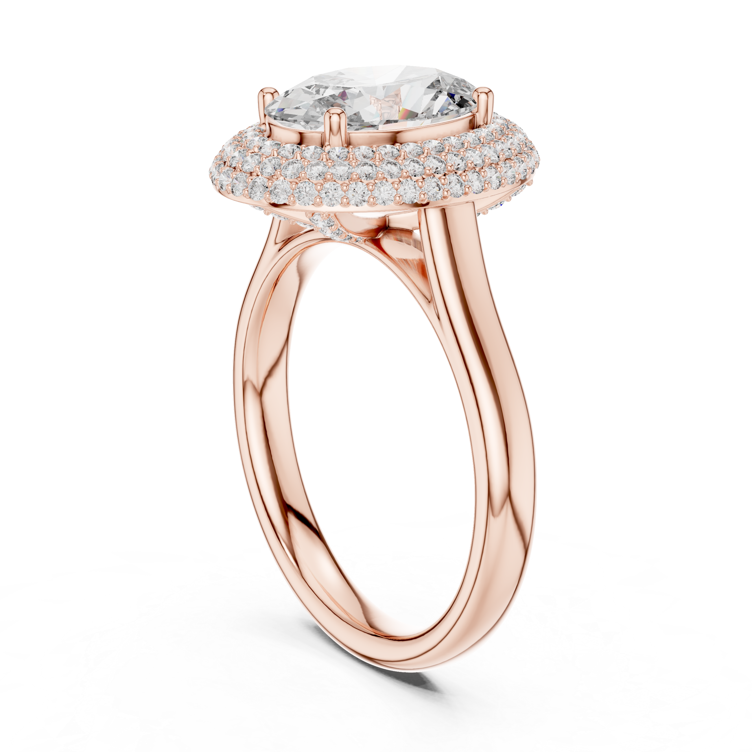Oval Halo Diamond Ring