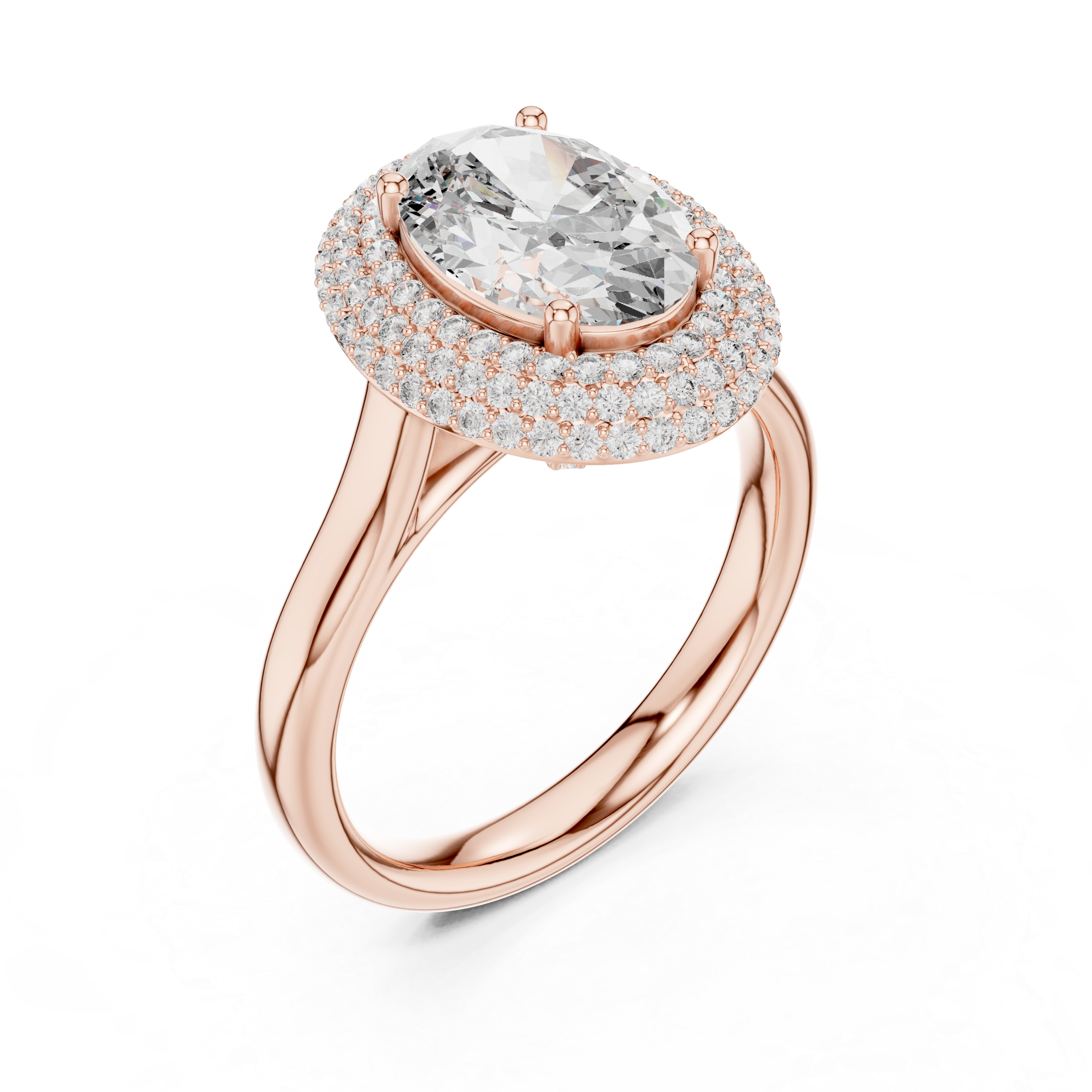 Oval Halo Diamond Ring