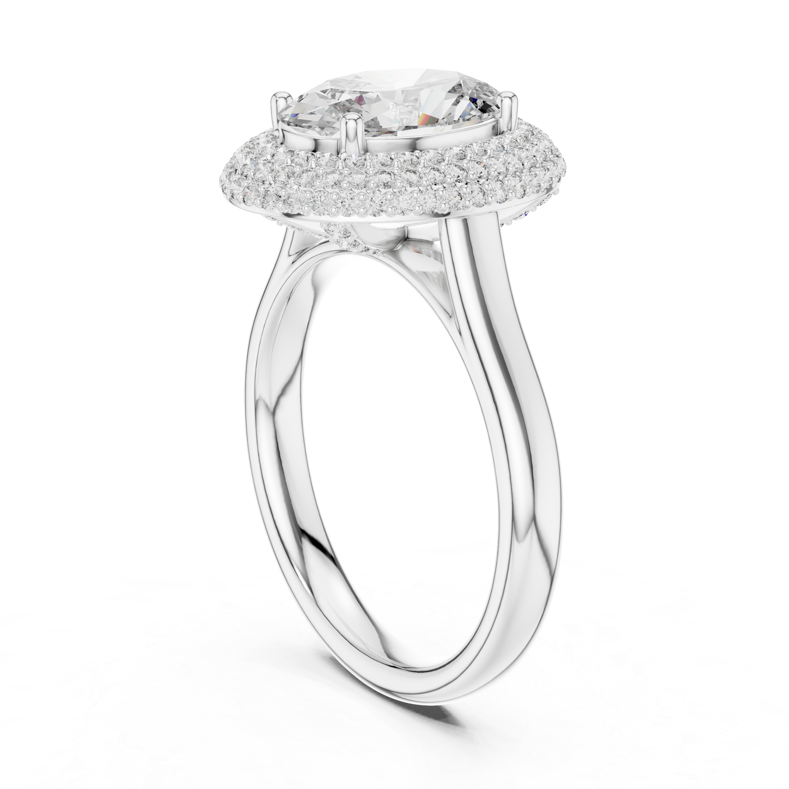Oval Halo Diamond Ring