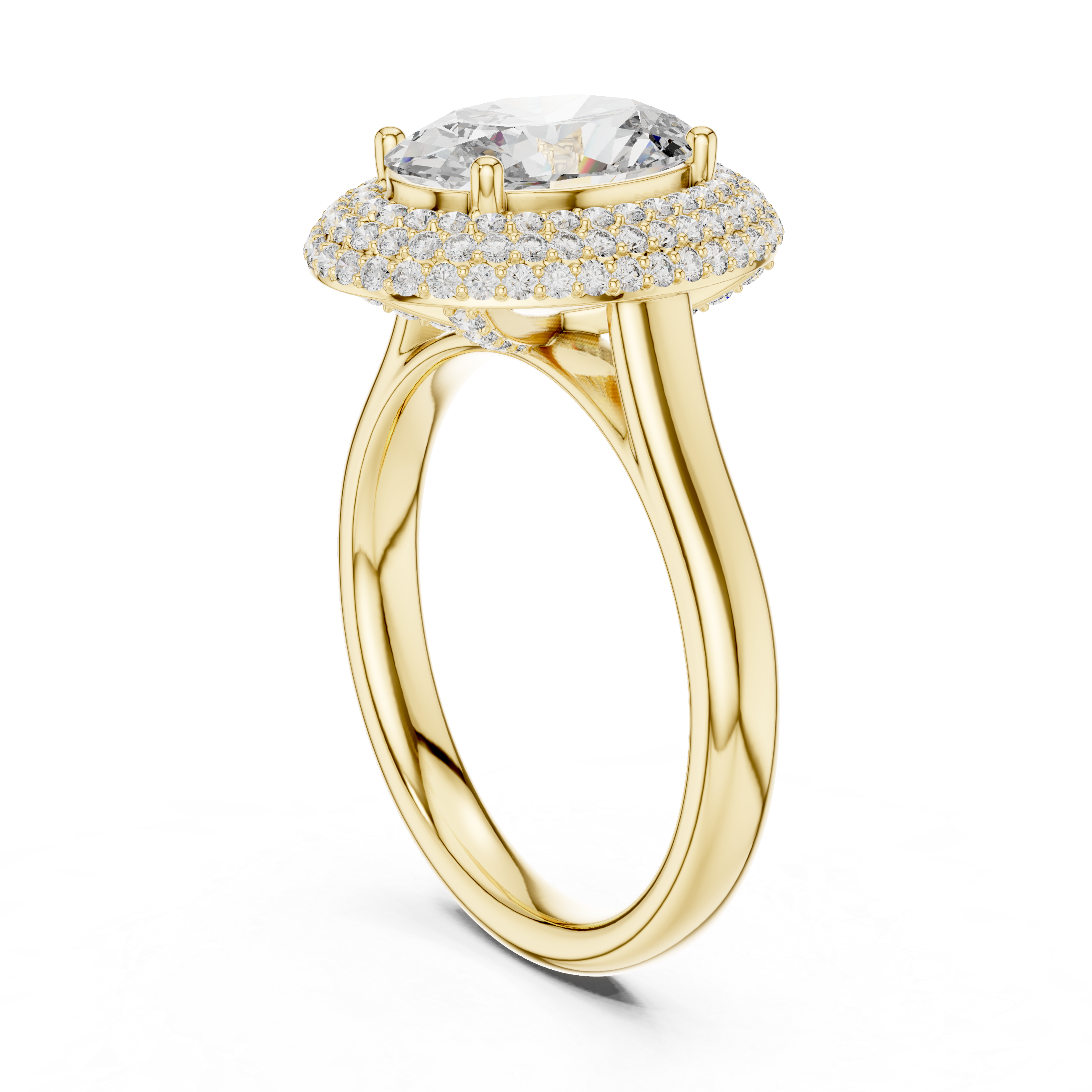 Oval Halo Diamond Ring