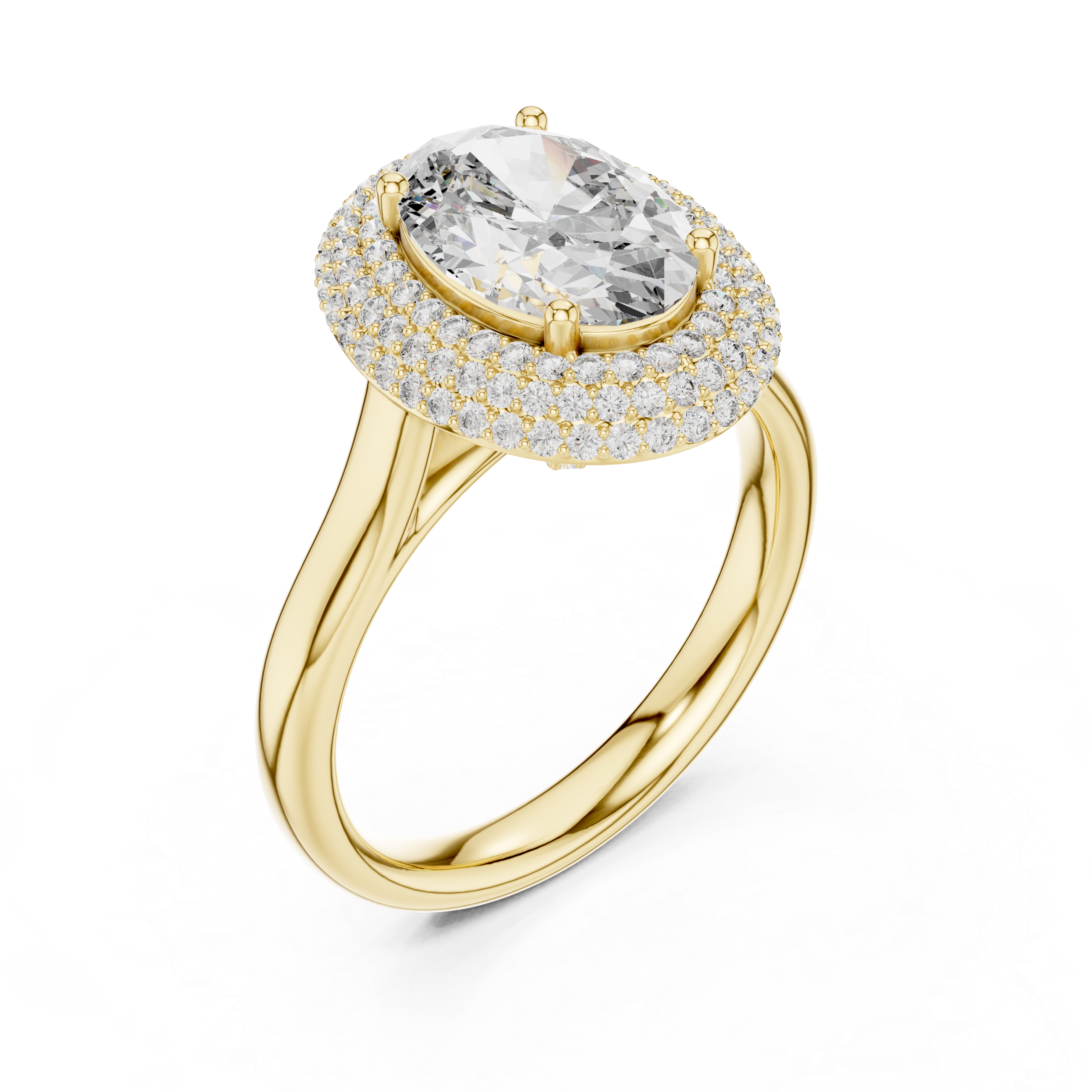 Oval Halo Diamond Ring