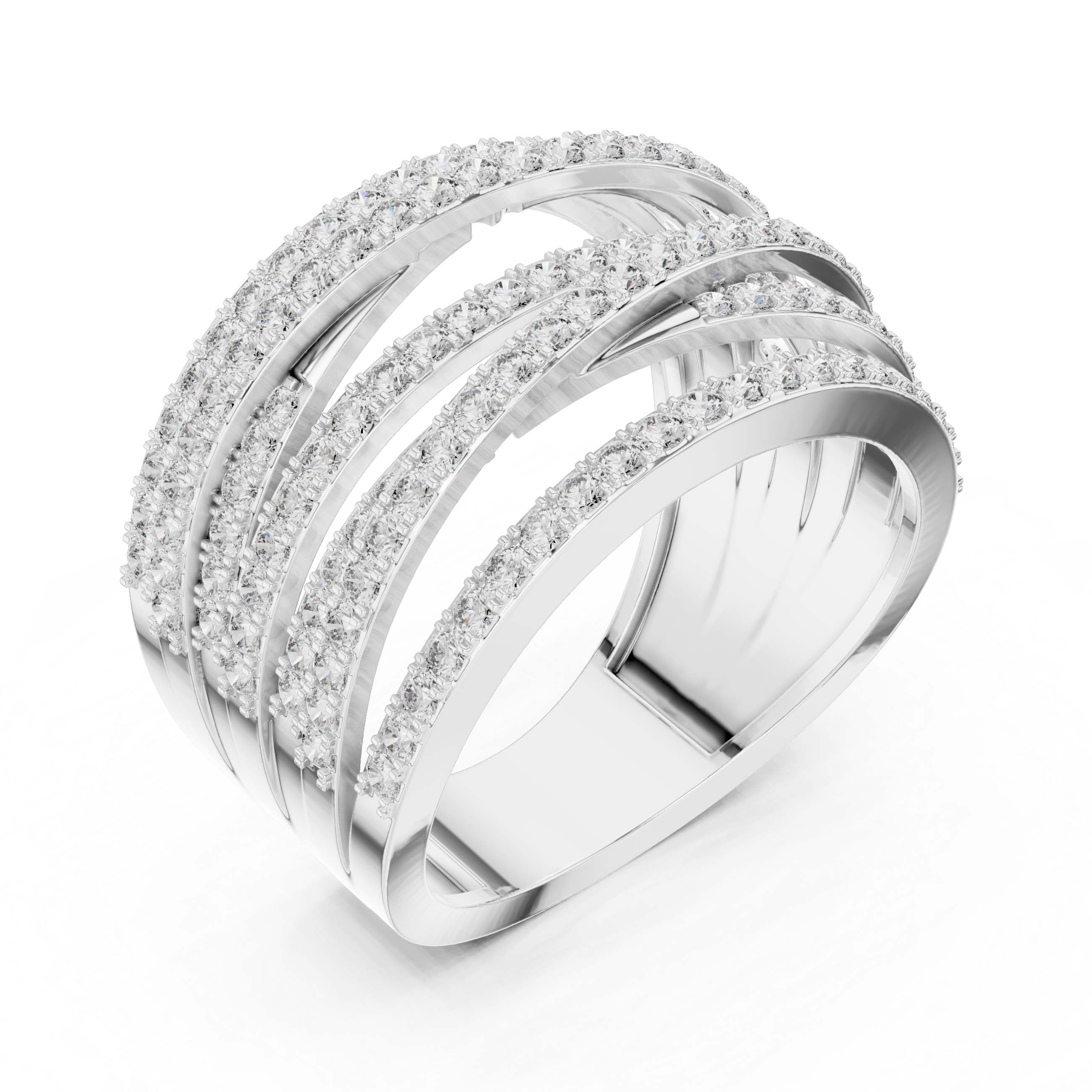 Multi Row Diamond Ring