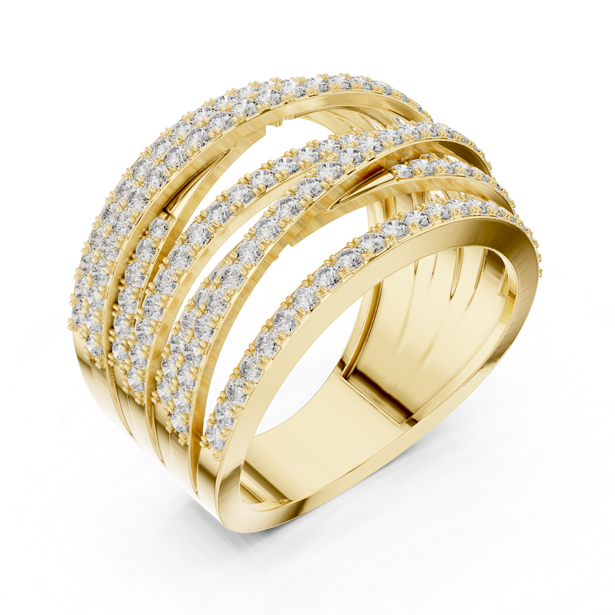 Multi Row Diamond Ring